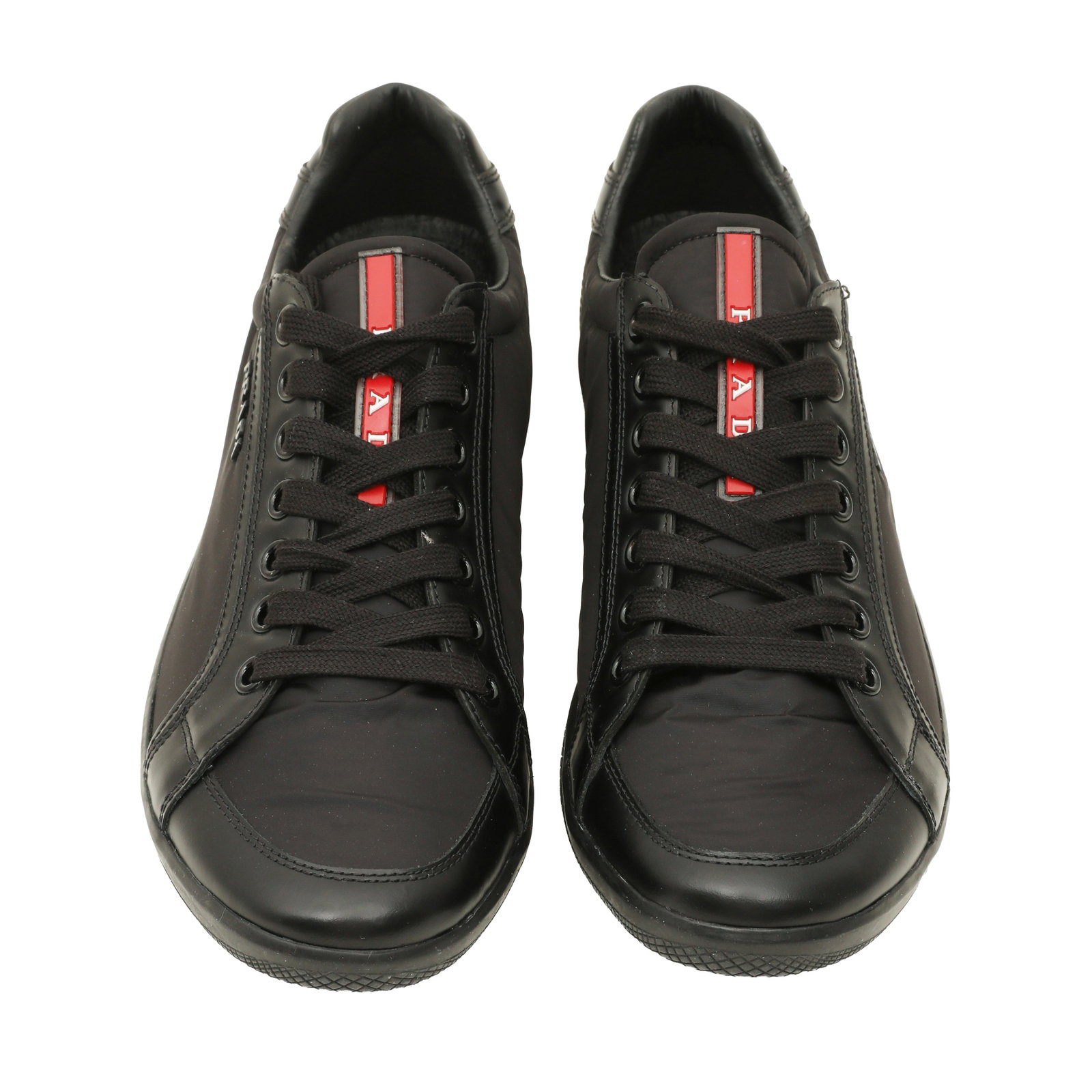 Prada Men's Black Tessuto Low Profile Sneaker - Size 8 - 2