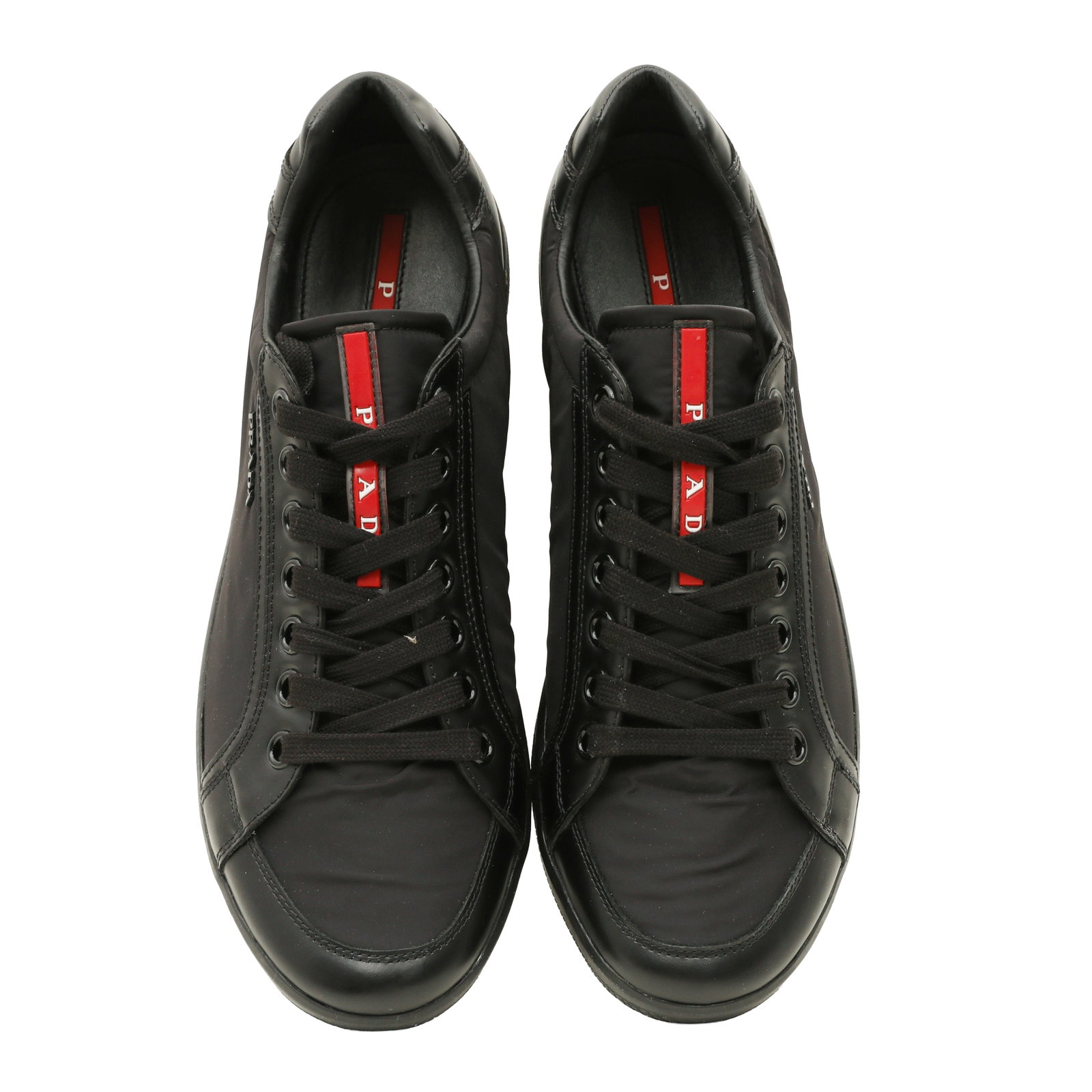 Prada Men's Black Tessuto Low Profile Sneaker - Size 8 - 3