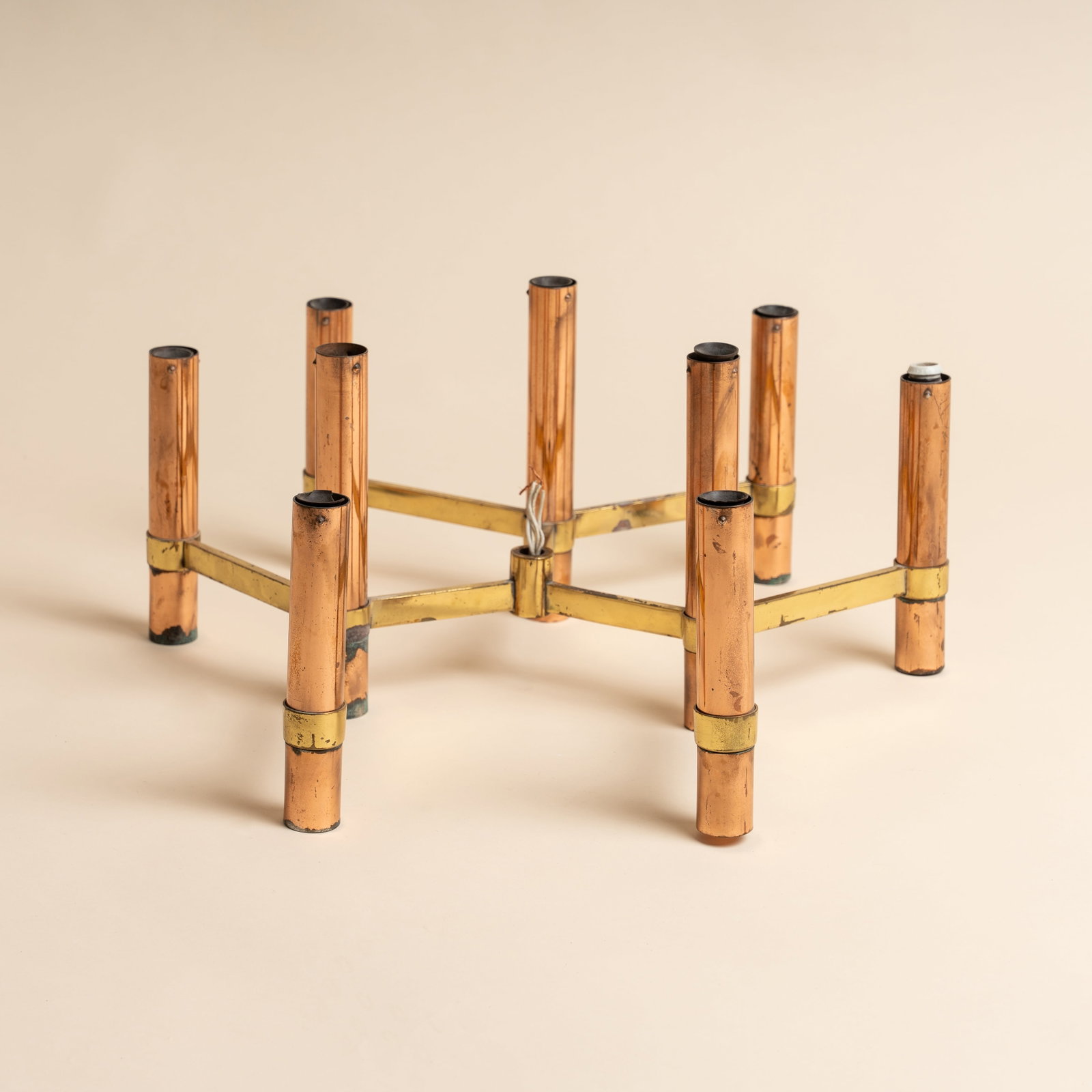 Attributed to Gaetano Schiloari, Italy Modernist chandelier (1 of 8)