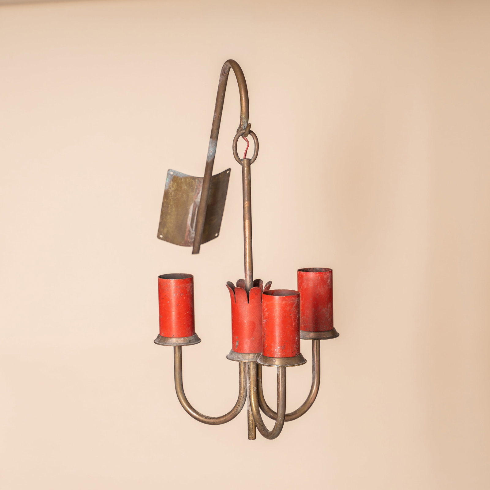 Mid Century, France Wall light: Circa 1920s Bronze 43cm long x 22cm wide