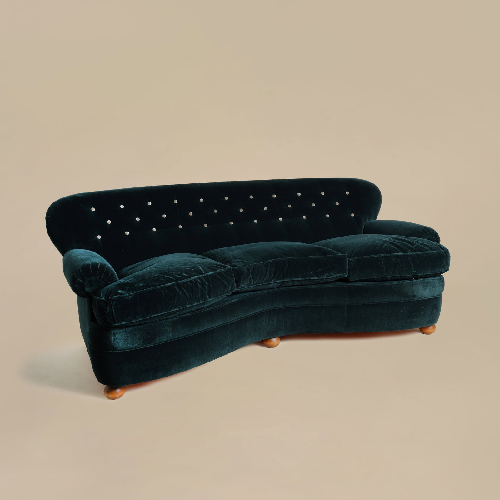 Josef Frank (Austrian/Swedish 1885-1967) for Svenskt Tenn. Sofa model no. 968: Sweden, designed 1930, produced later Wood, fabric upholstery 81.5cm high x 197cm wide x 95cm deep Provenance: From a Distinguished Private International Collection Purchased from Christies, July 2020