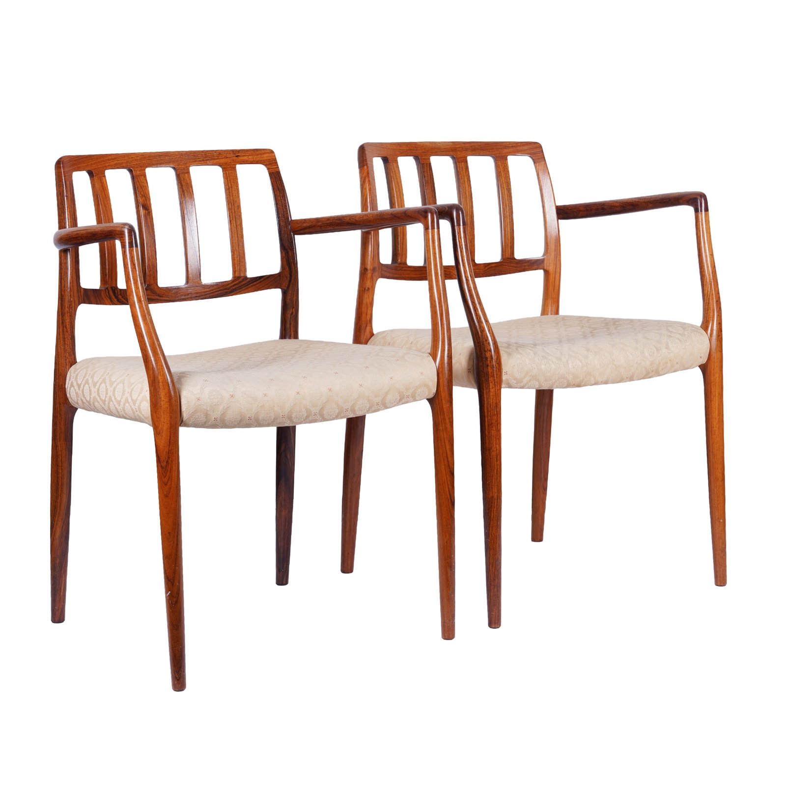 Niels Otto M?ller (Danish, 1920-1982) Pair of Model 64 carver chairs (1 of 2)