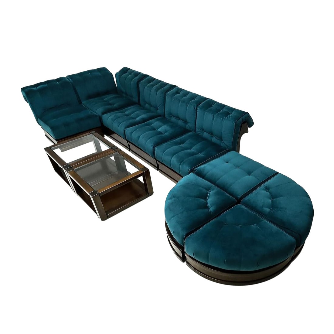 Luciano Frigerio (Italian, 1928-1999) for Frigerio Di Desio 'Can-Can' Modular sofa with side tables (1 of 2)