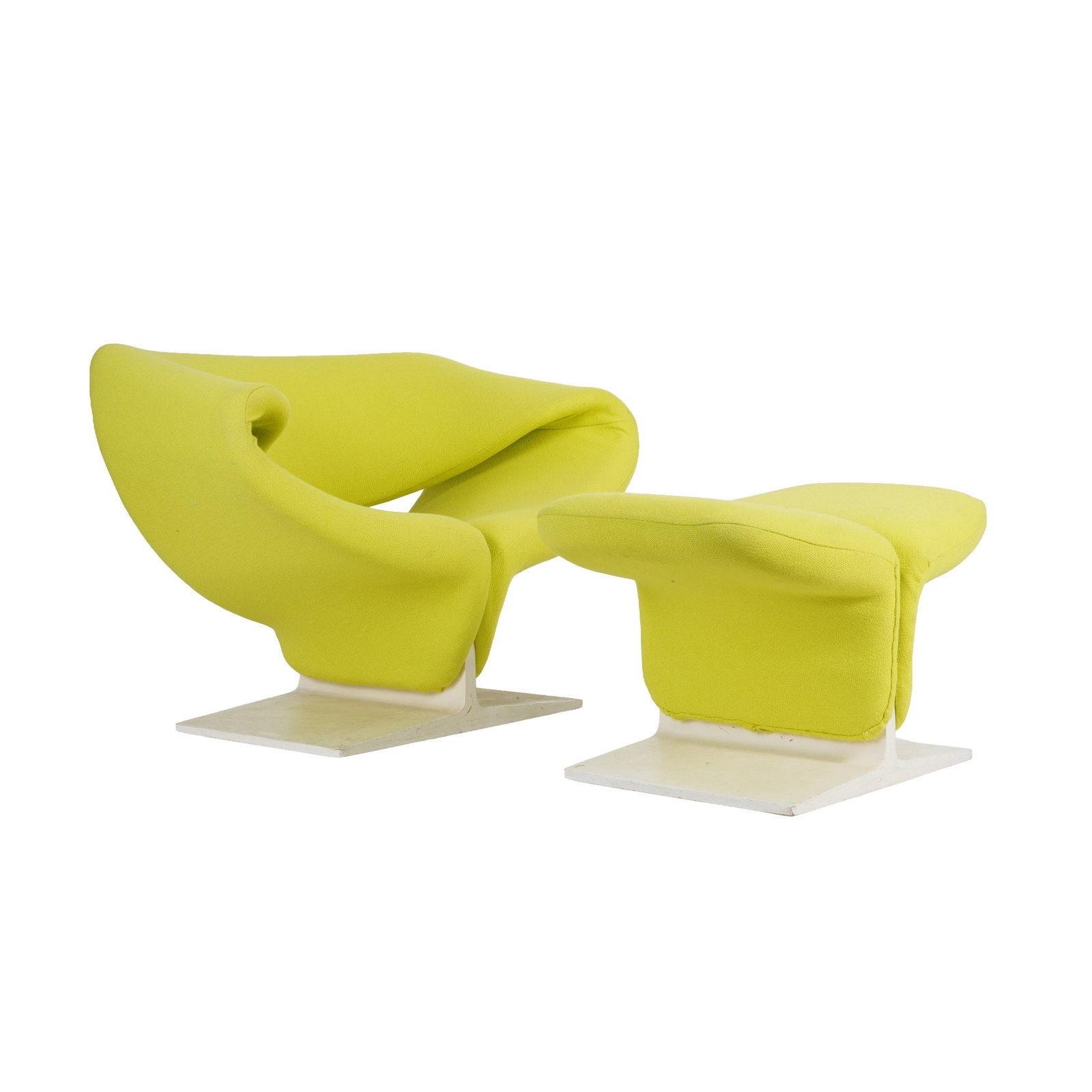 Pierre Paulin (French 1927-2009) for Artifort Model 582 'Ribbon' chair and footstool (1 of 2)