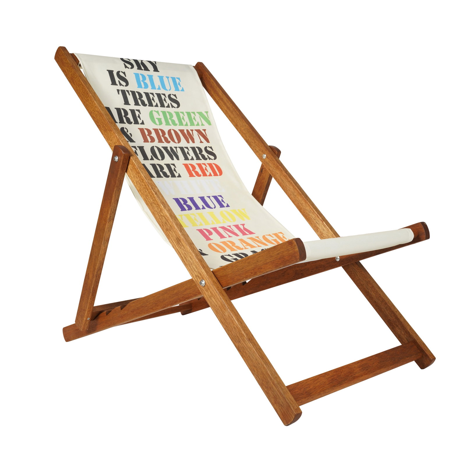 Peter Blake (British b.1932) for Royal Parks Deck Chair: 2006 Unmarked 95cm high x 59cm wide x 94cm deep