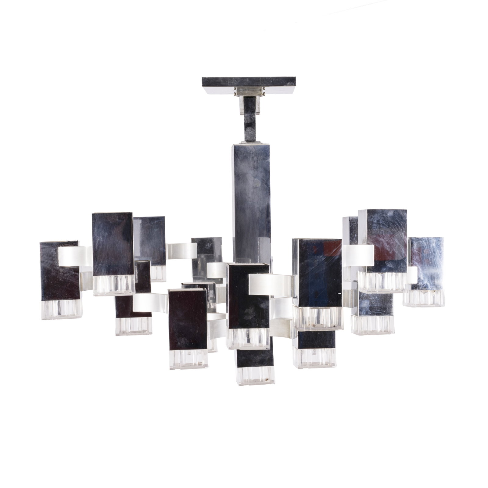 Gaetano Sciolari (Italian 1927-1994) 'Cubic' chandelier (1 of 1)