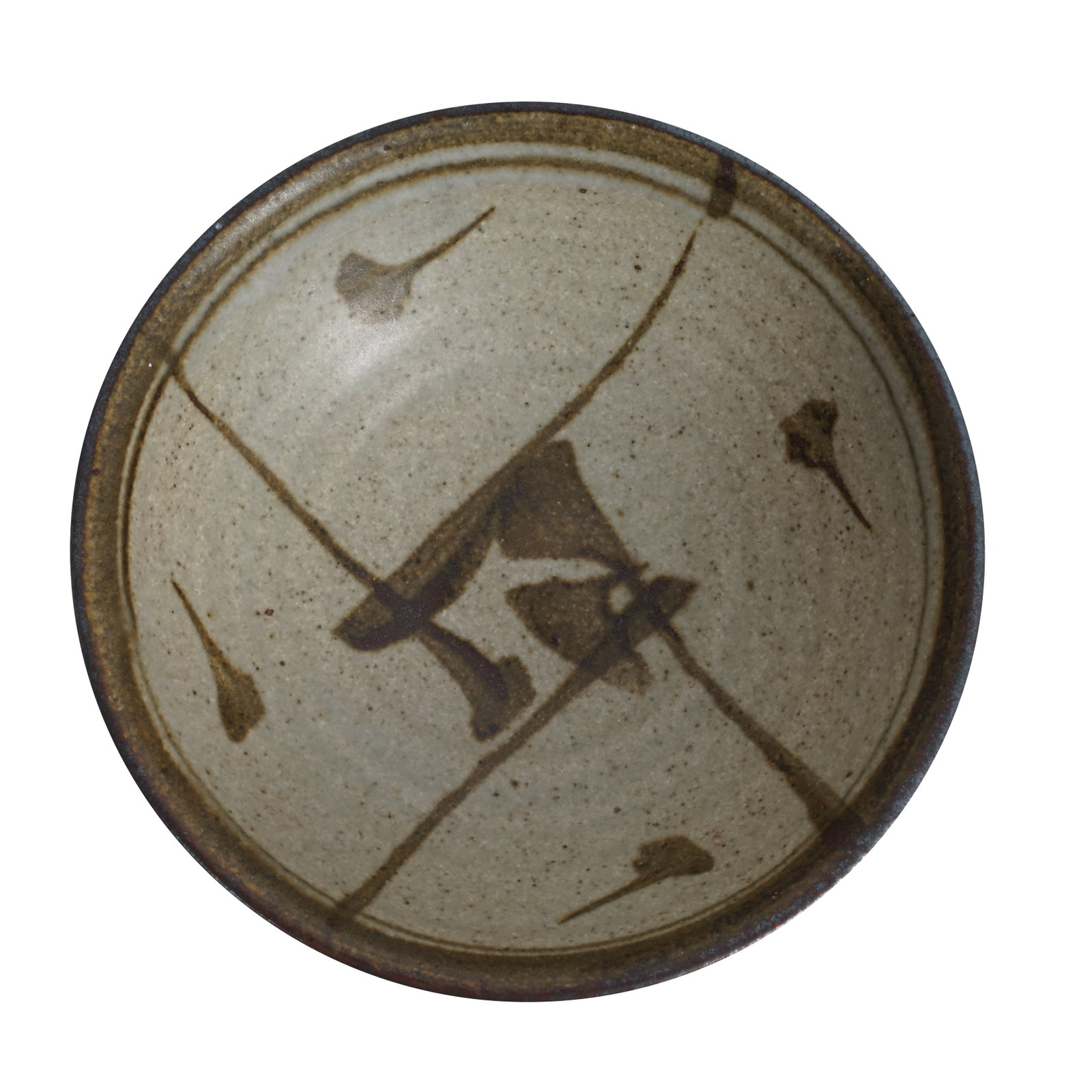 Helen Pincombe (British 1908-2004) Small bowl with iron brushwork (1 of 4)
