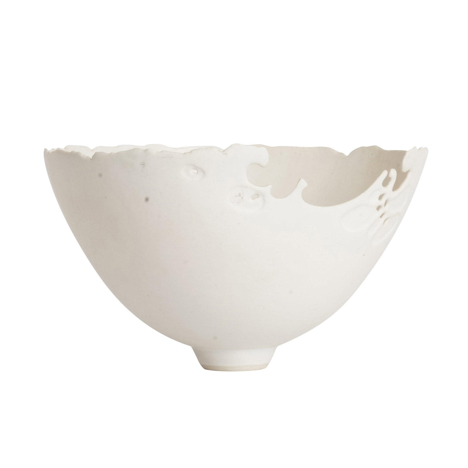 Deirdre Burnett (British 1939-2022) Cut and pierced footed bowl (1 of 3)
