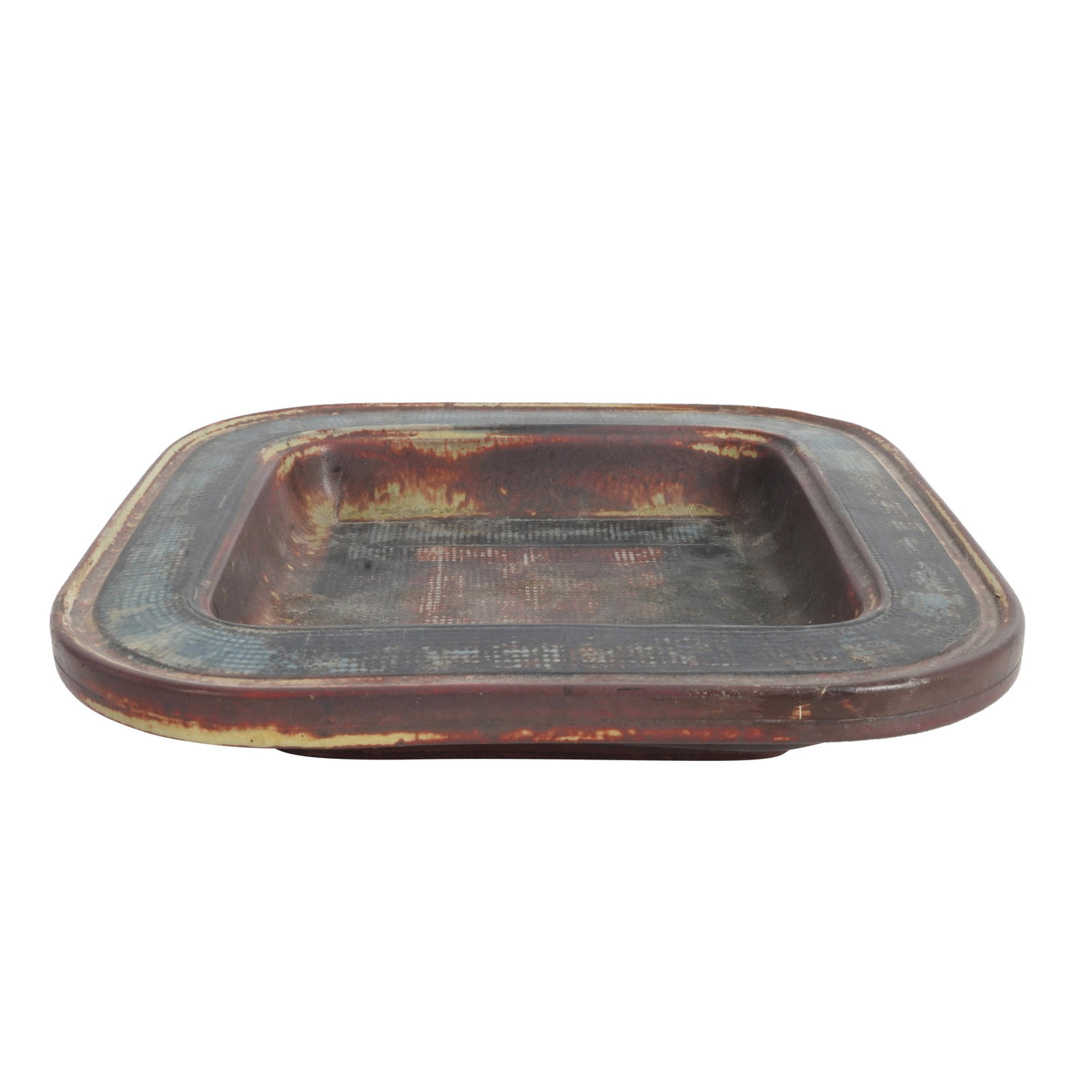Wilhelm Kage (Swedish 1889-1960) for Gustavsberg 'Farsta' Square dish (1 of 3)
