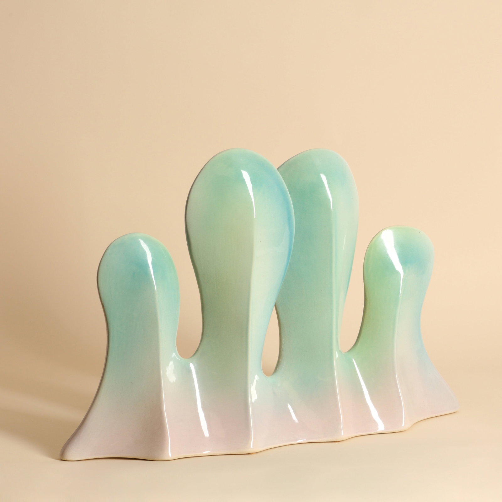 Richard Slee (British b.1946) 'Bernard's Hills': 1998 Glazed earthenware 33 x 51 x 8 cm Chiswick Auctions would like to thank Richard Slee for his assistance in the cataloguing of this lot Provenance: Exhibited and purchased at Richard Slee: Barrett
