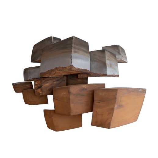Stevens Dossou-Yovo (French, b. 1969) 'Untitled' Wall Sculpture (1 of 2)