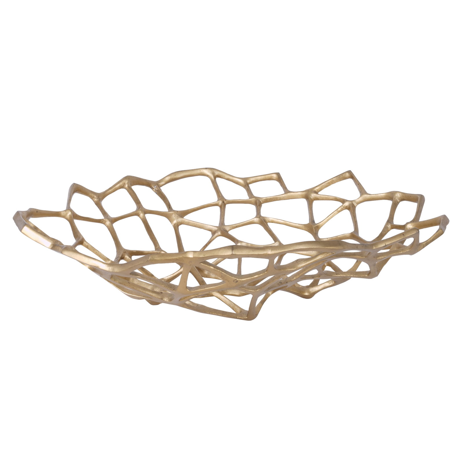 Tom Dixon (British, b.1959) 'Bone' bowl: Contemporary Hand-cast matt brass Unmarked 44cm diameter