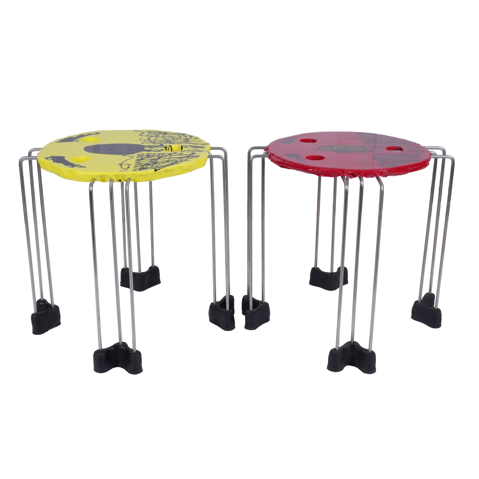Gaetano Pesce (Italian 1939-2024) for FISH Design Two 'Triple Play' side tables (1 of 6)