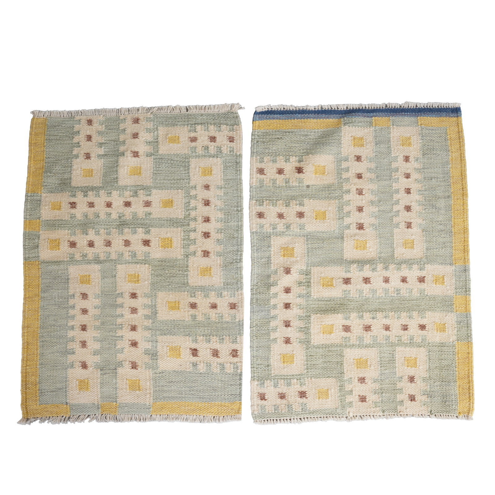 After Barbro Nilsson (Swedish, 1899-1983) Pair of bedside flatweave rugs (1 of 1)