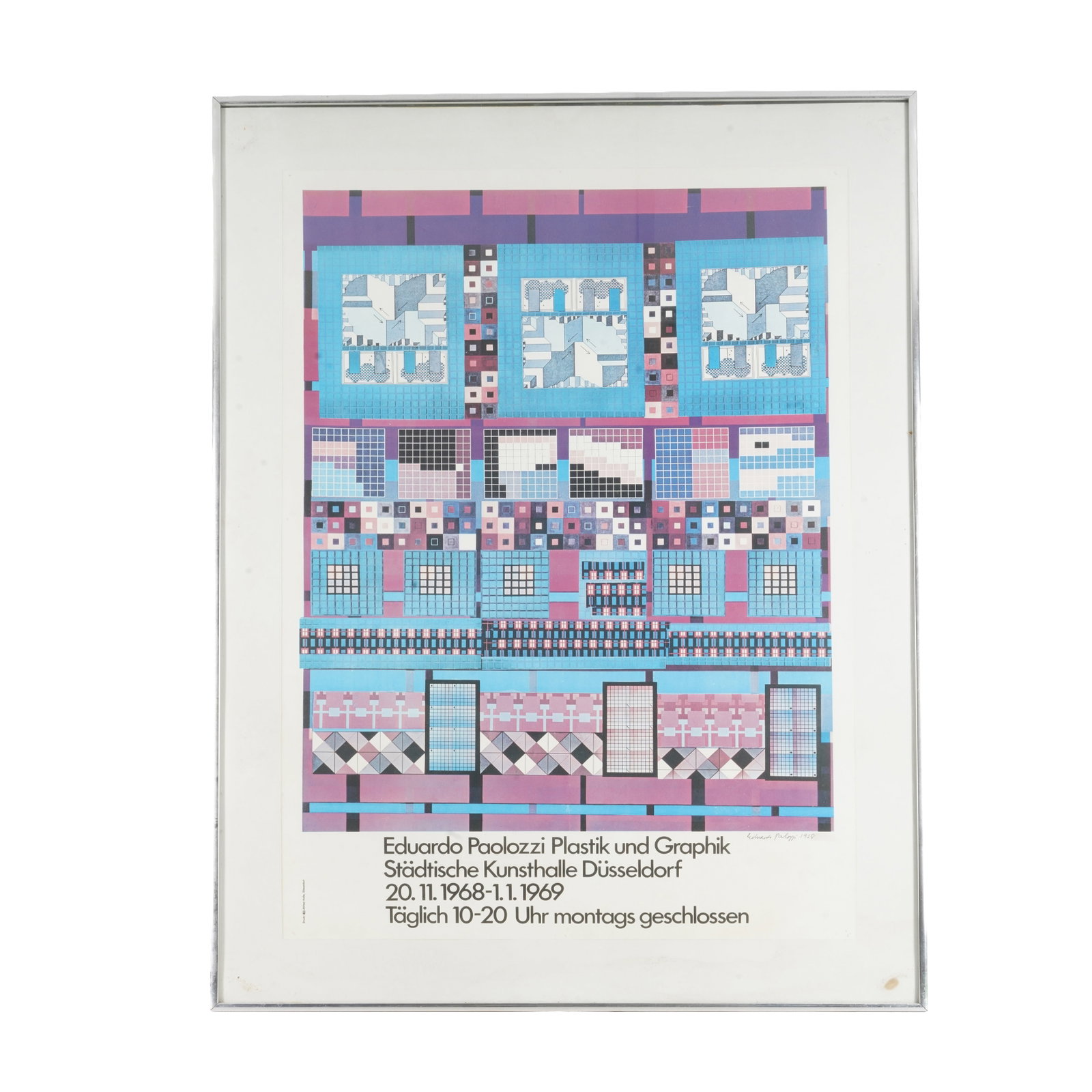 Eduardo Paolozzi (Italian, 1924-2005) 'Plastik und Graphik' Exhibition Poster: 1969 Paper Signed lower left 101 x 74cm (framed)