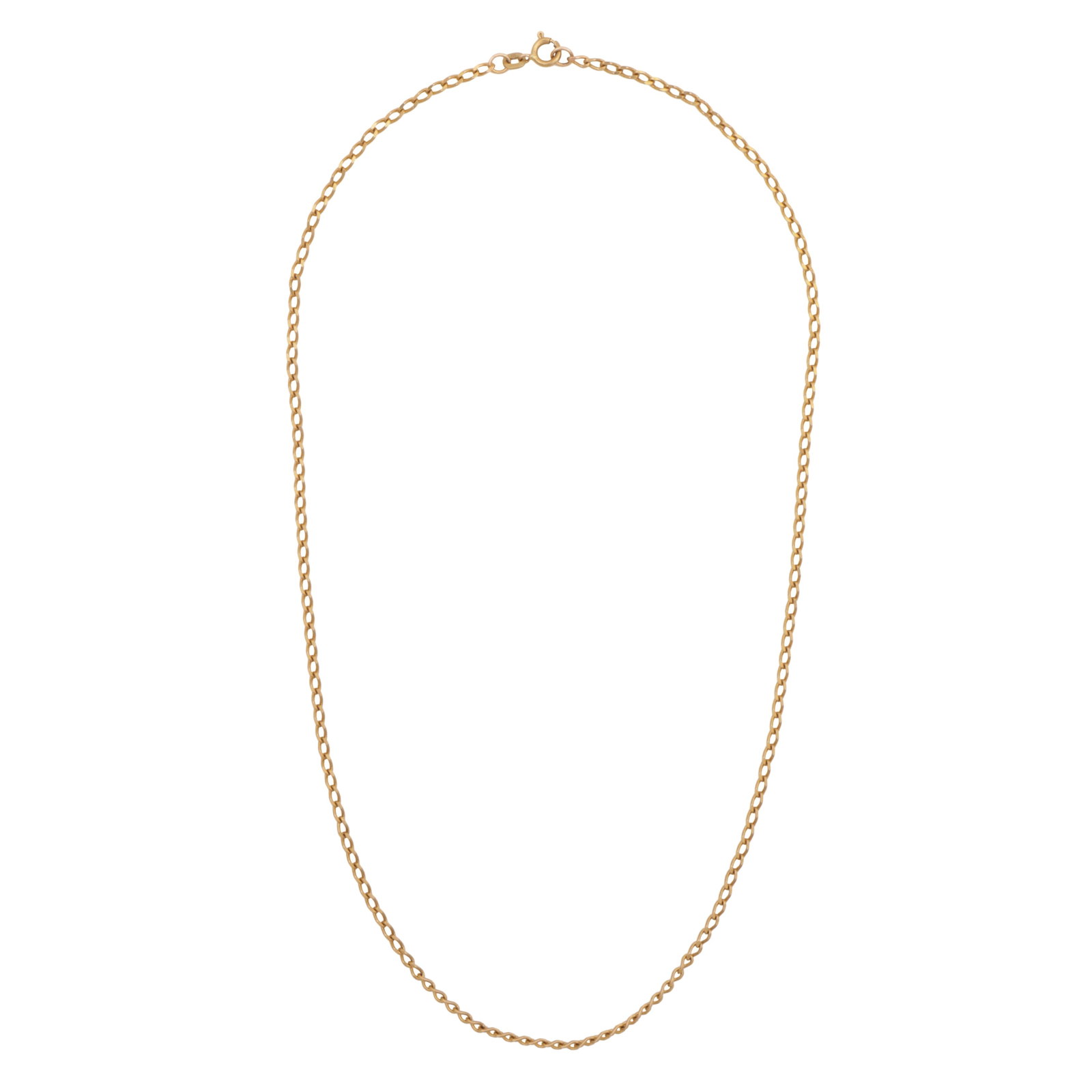 A curb link chain necklace Yellow metal - 2
