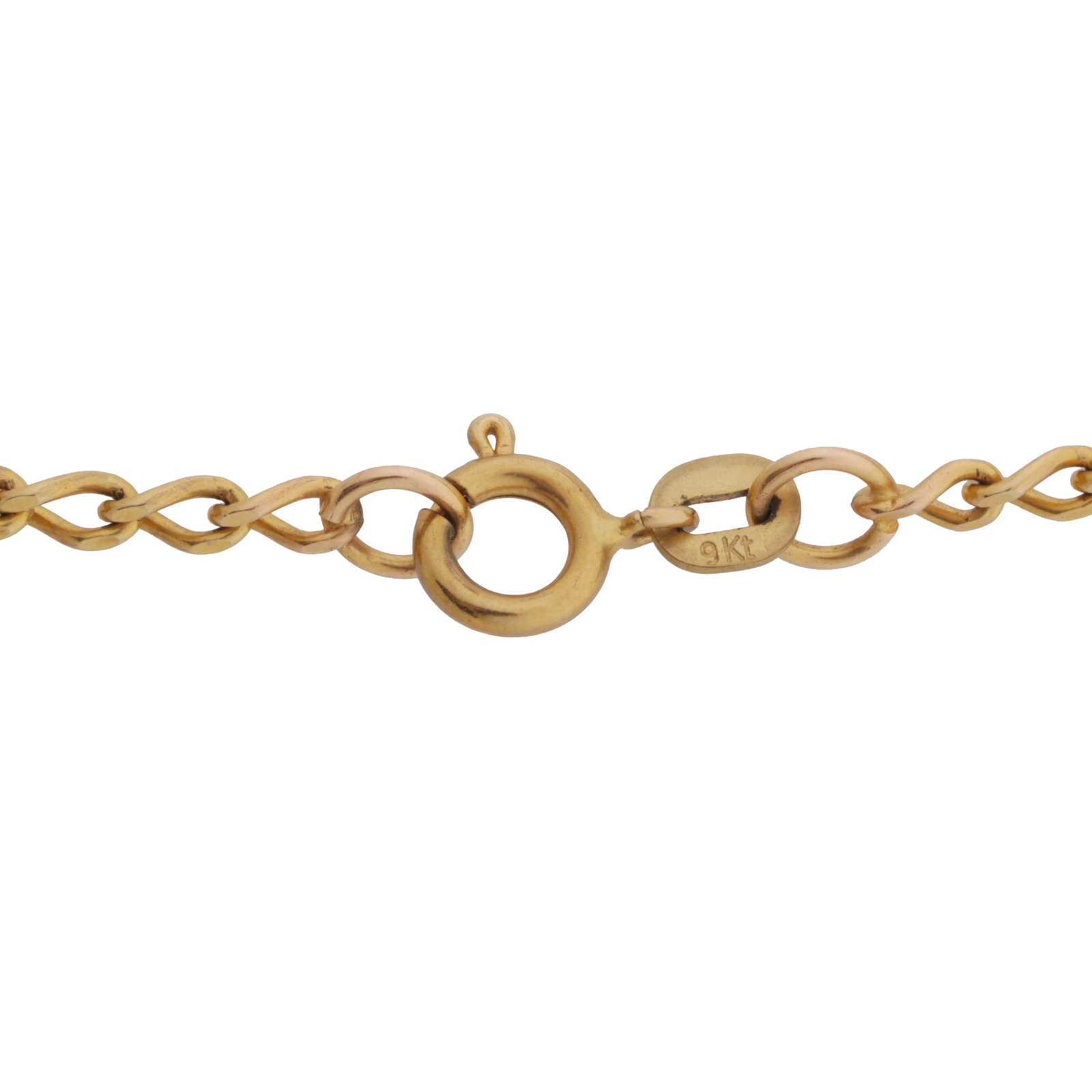A curb link chain necklace Yellow metal - 3
