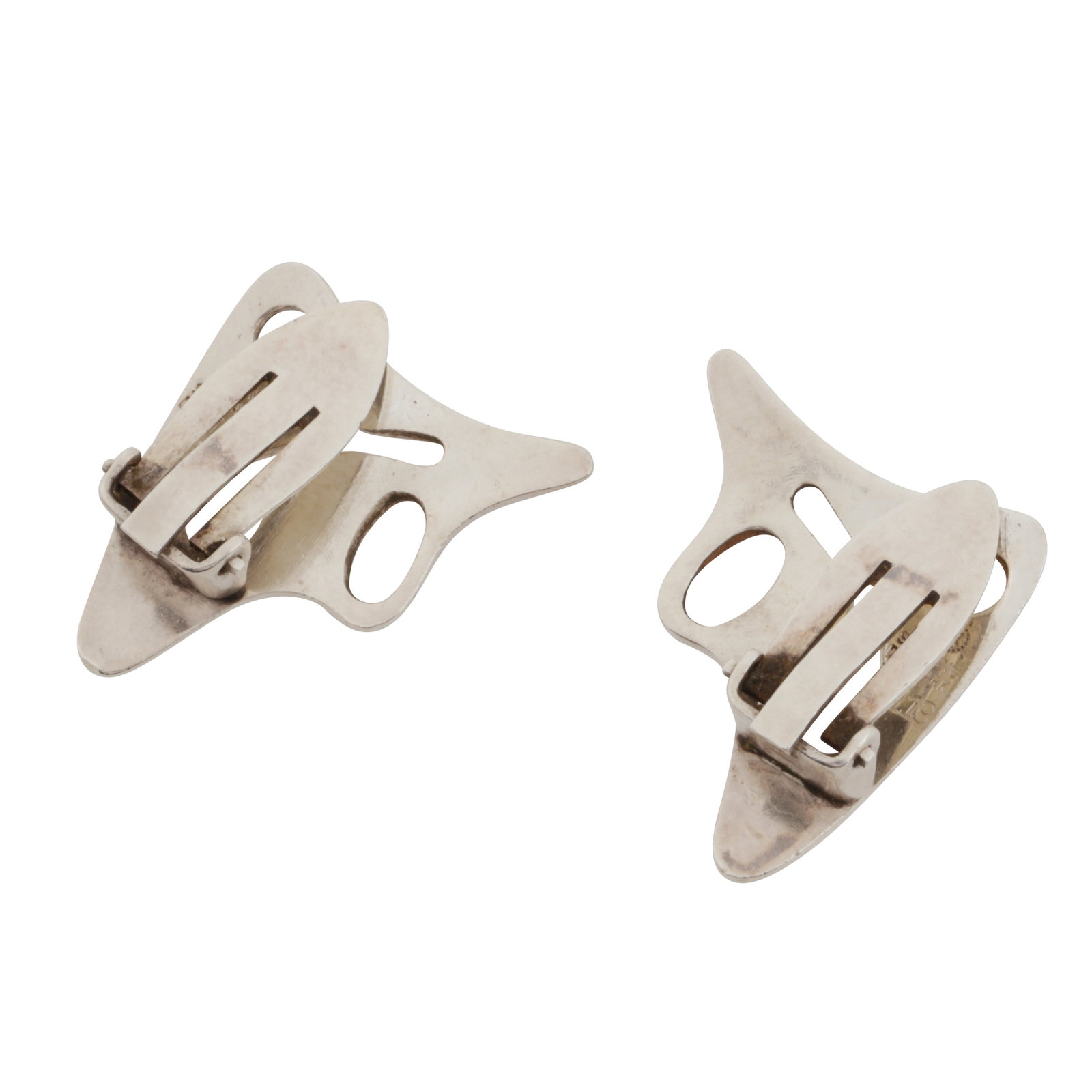 Henning Koppel for Georg Jensen | A pair of 'Amoeba' stud earrings White metal - 2