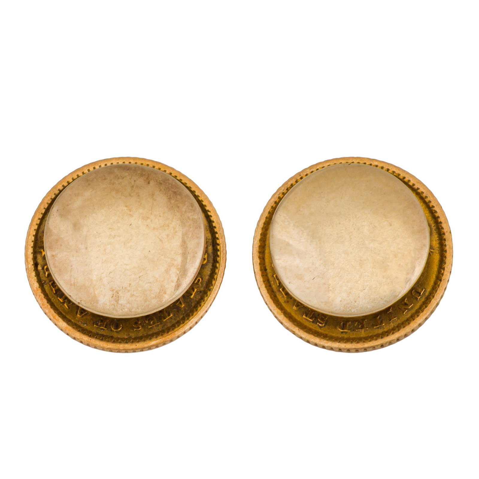 A pair of dress studs Yellow metal - 2