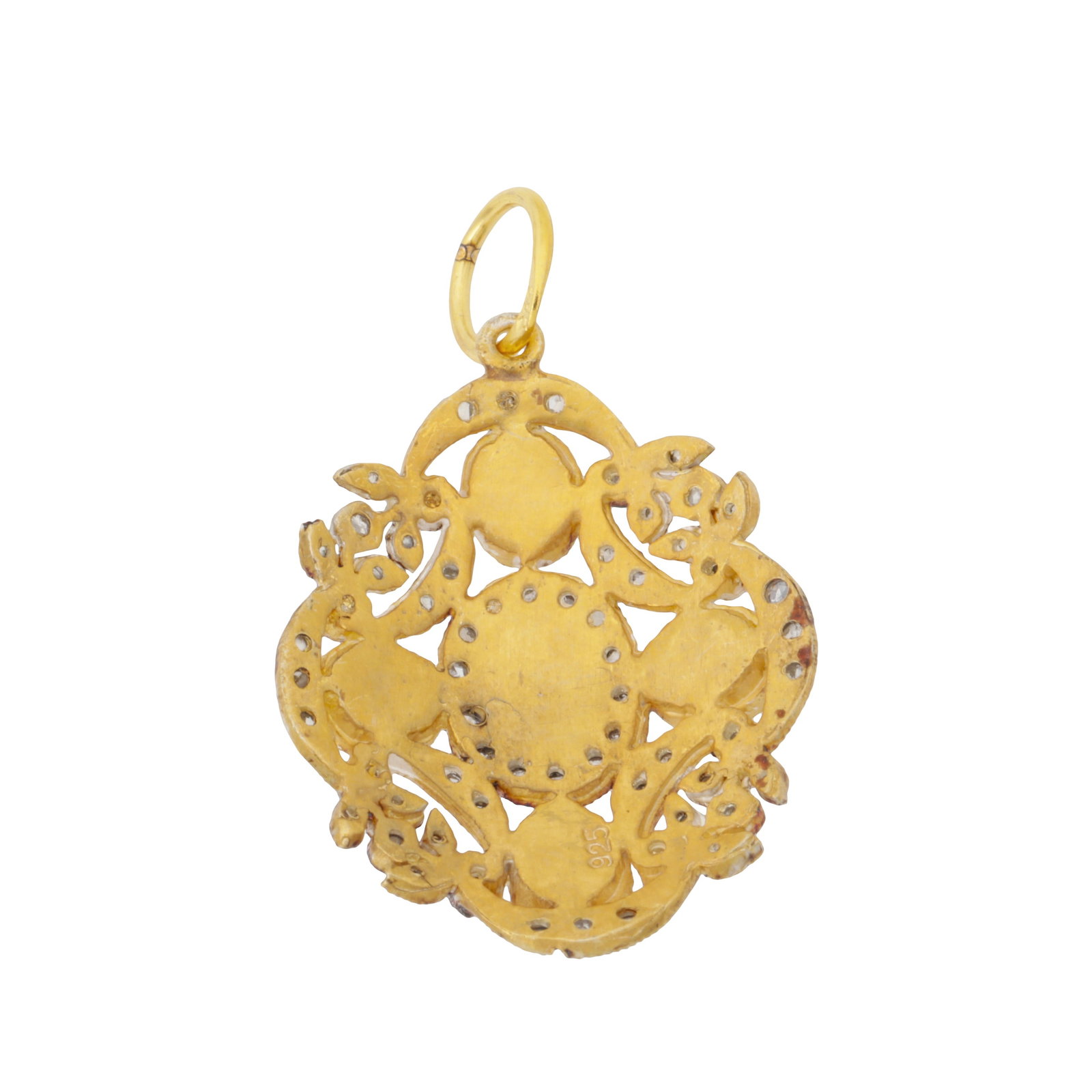 An opal and diamond pendant White and yellow metal - 2