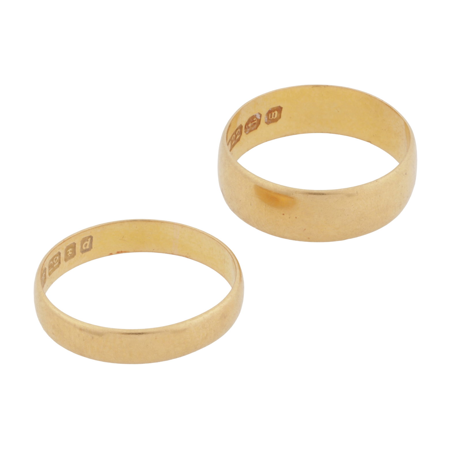Two gold rings 22ct yellow gold - 2