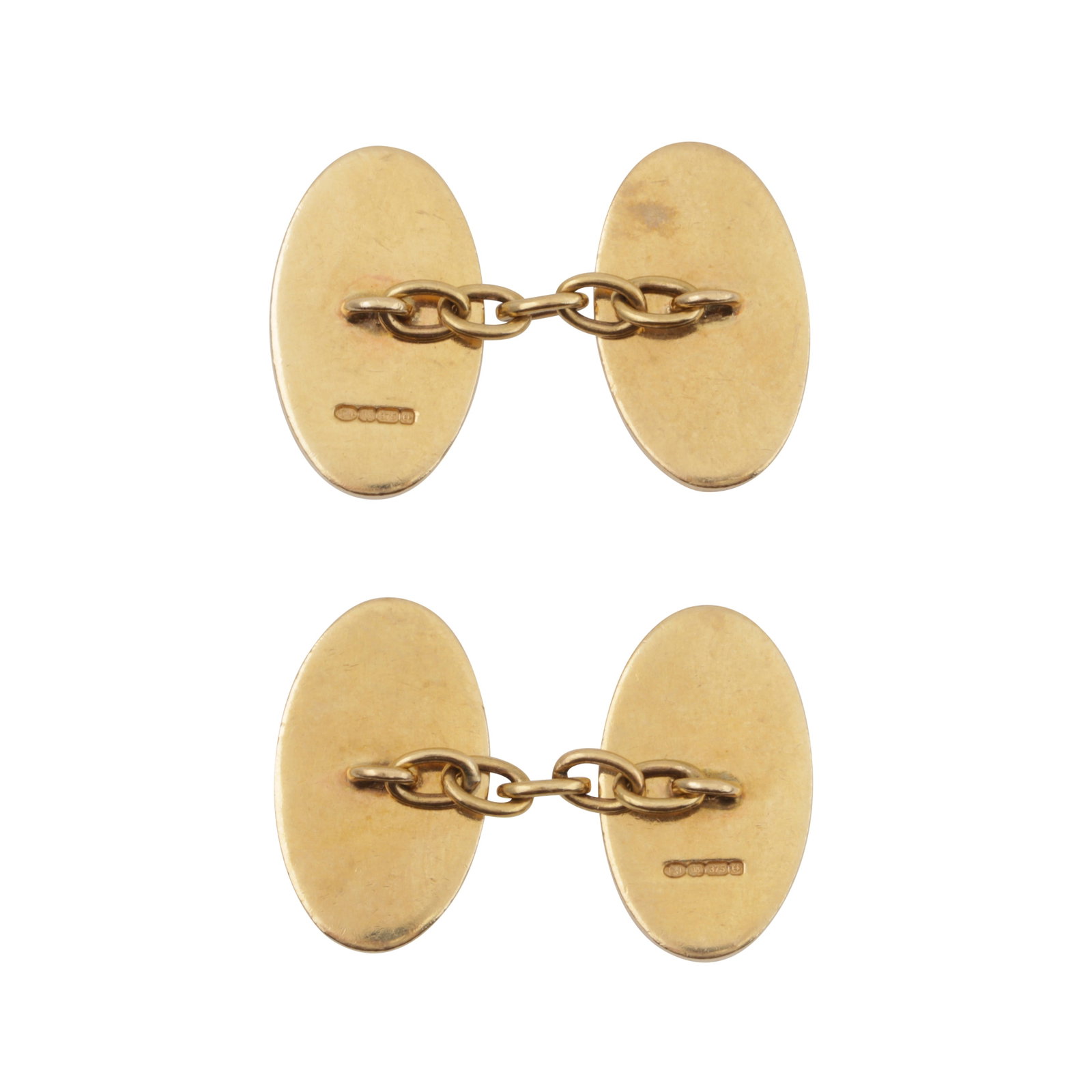 A pair of cufflink 9ct yellow gold - 2
