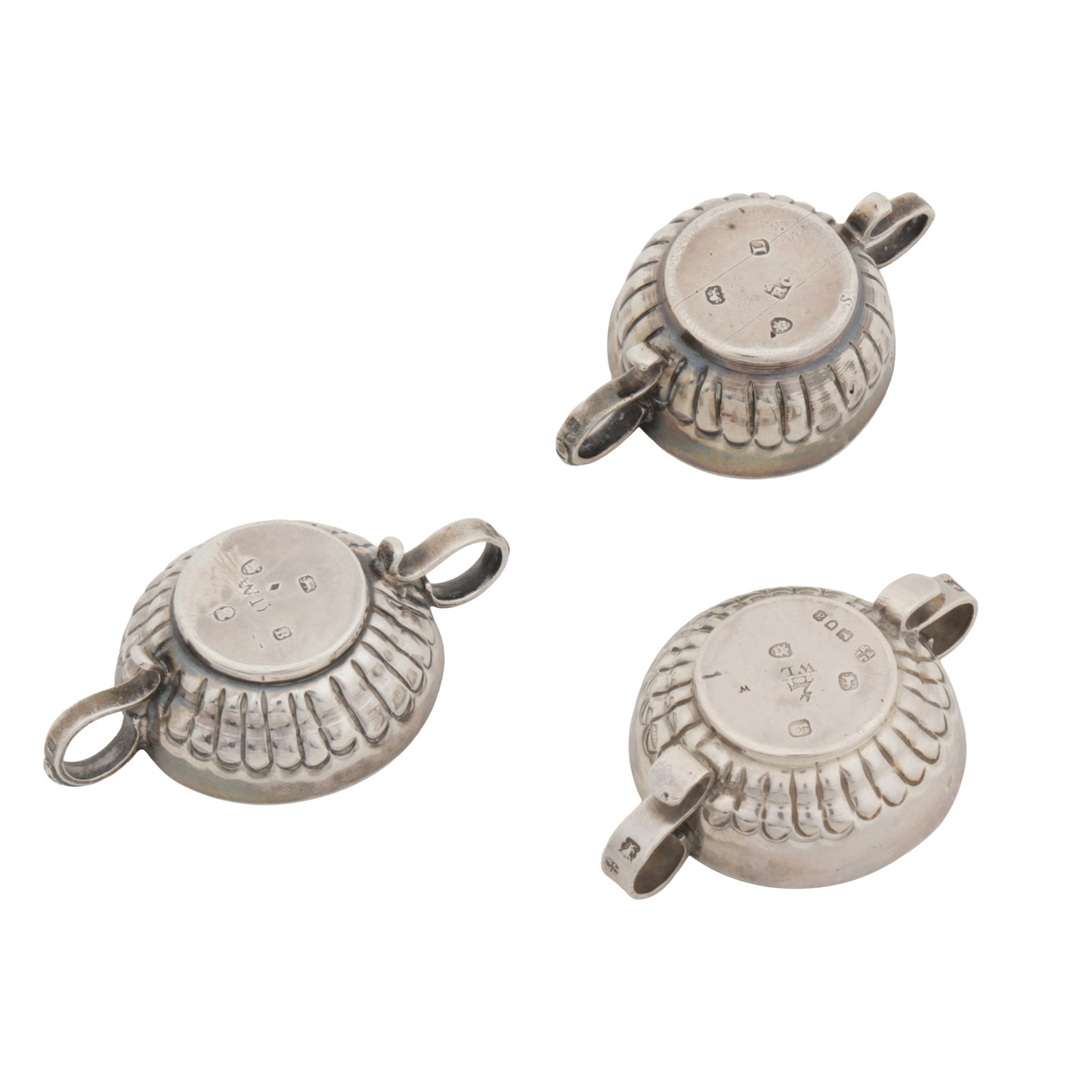 Hallmarking interest - three George III sterling silver pocket watch later reworked as toy miniature - 2