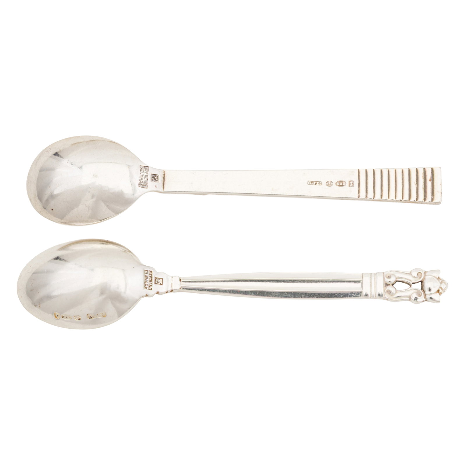 Denmark circa 1936, with import marks for London 1936 by Georg Jensen A set of six early 20th centur - 3