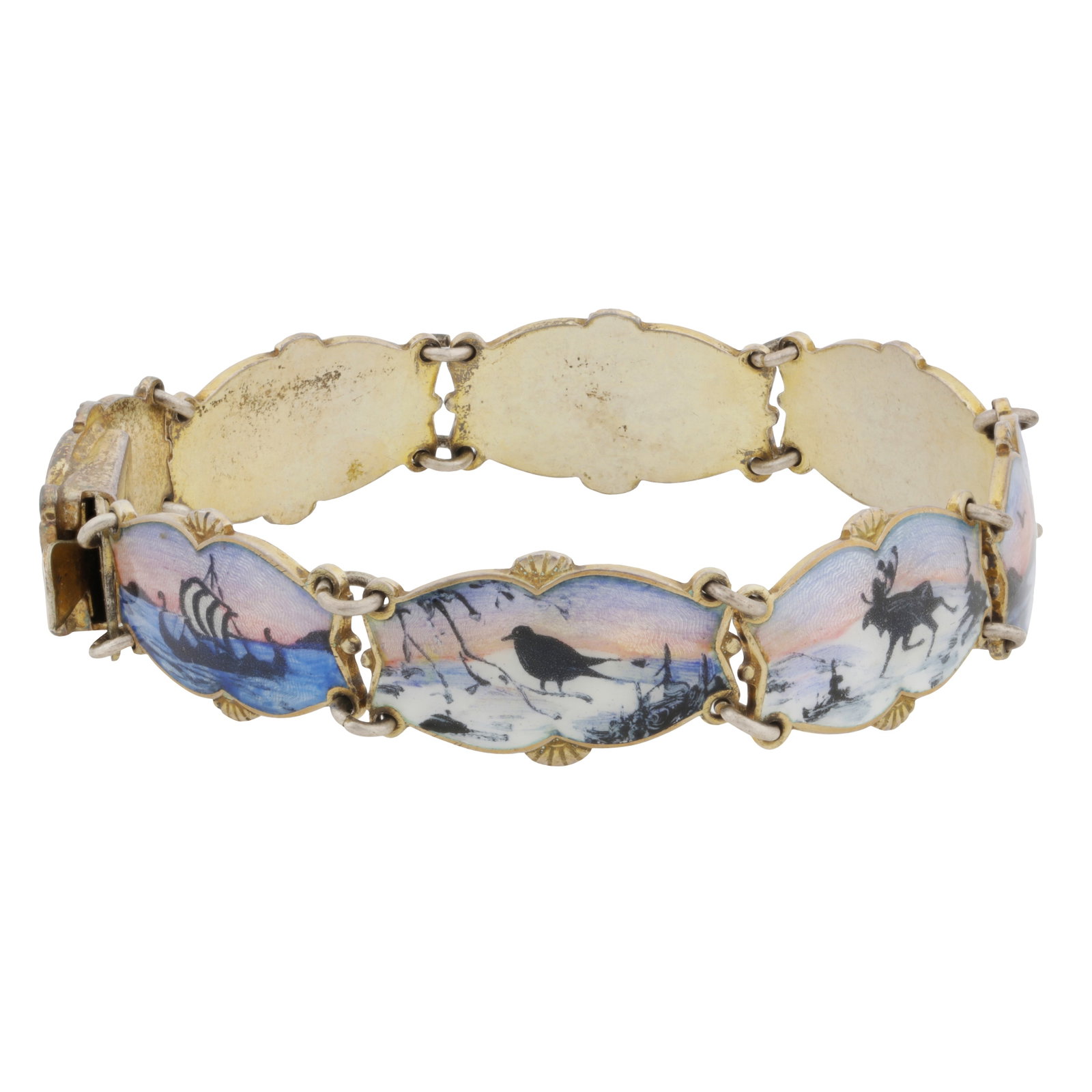 Ivar T. Holth | An enamelled bracelet Yellow metal - 2