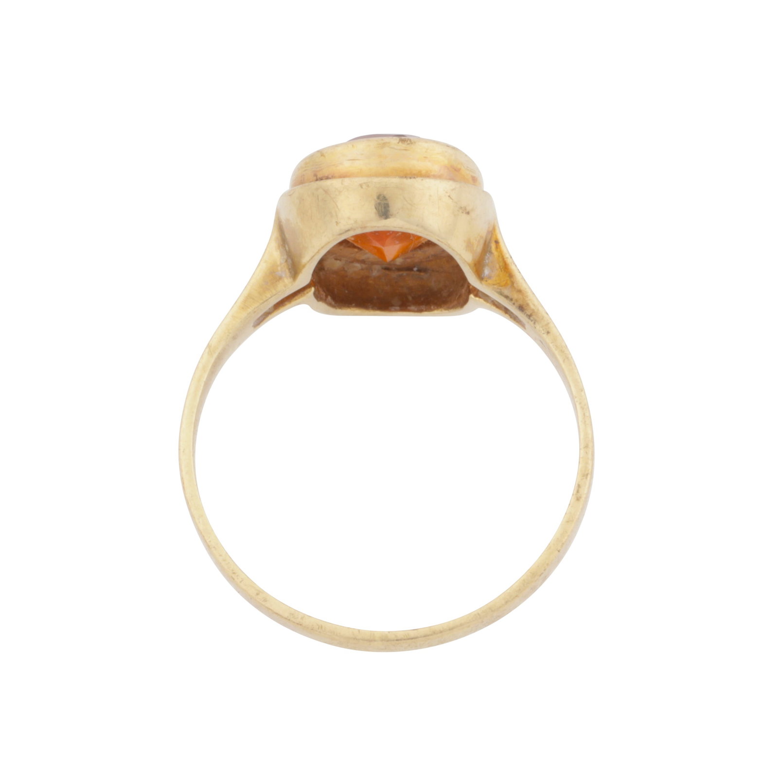 A single-stone citrine ring Yellow metal - 4