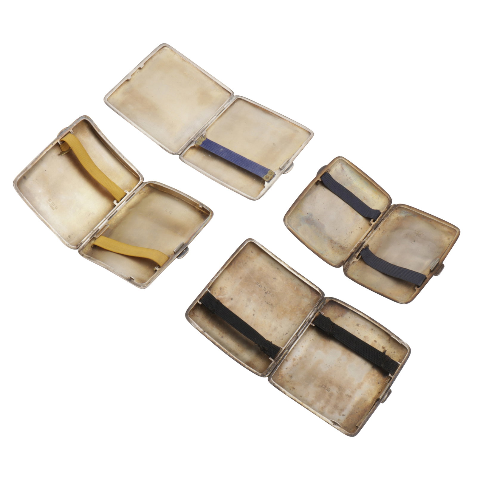 Four George V sterling silver cigarette cases - 2