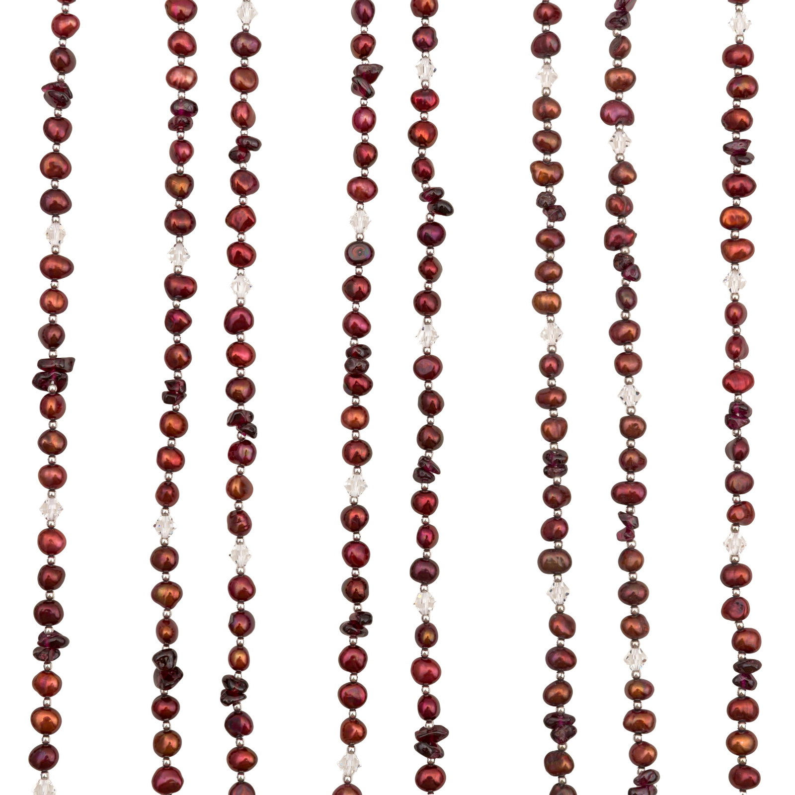 A collection of pearl and crystal strands - 2