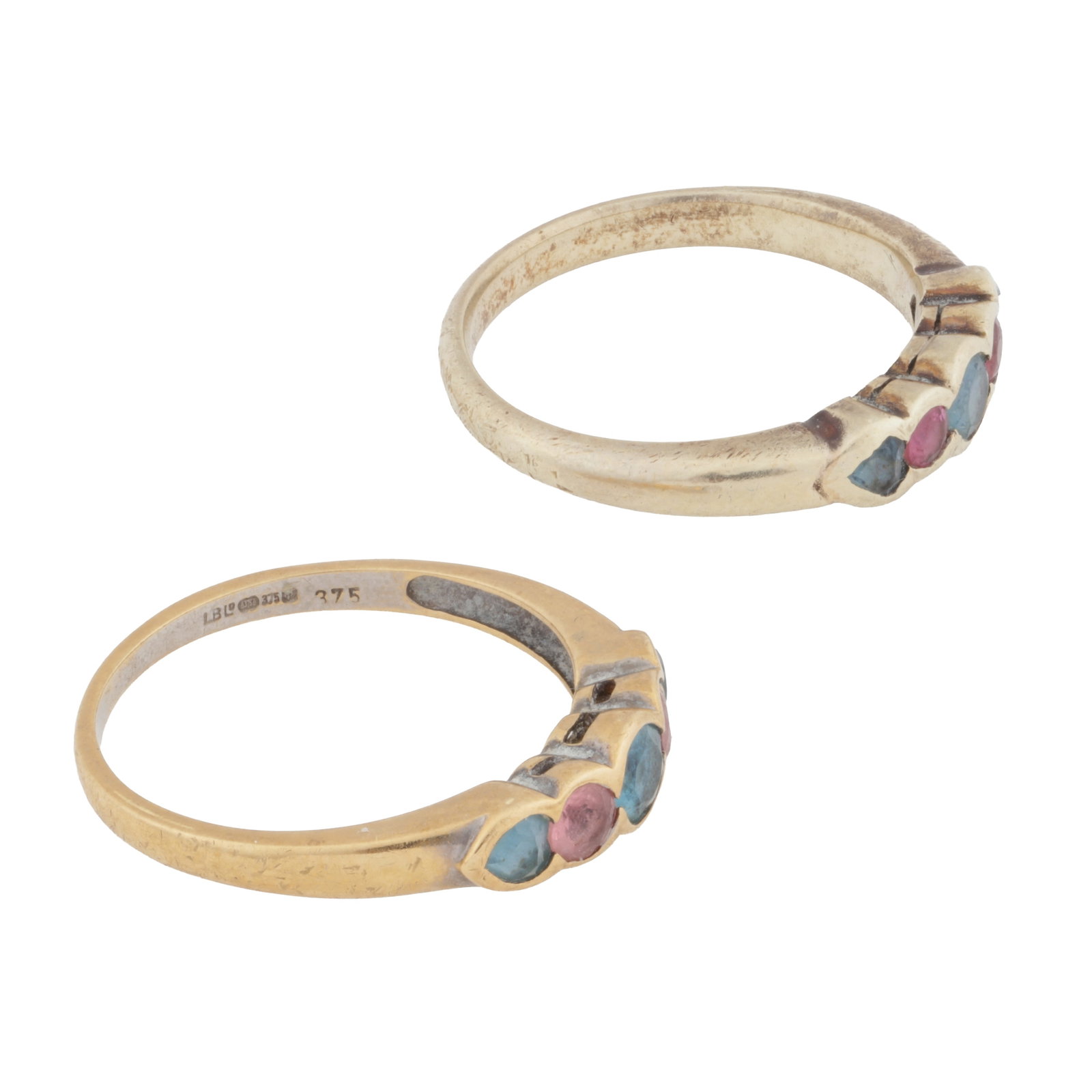 Two gem-set rings Yellow gold - 2