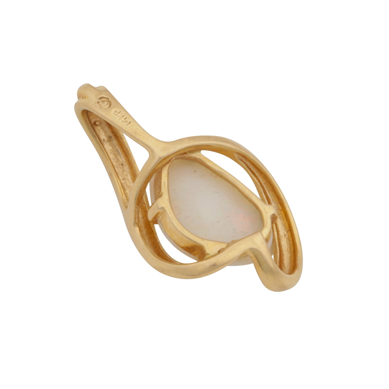 An opal pendant Yellow metal - 2