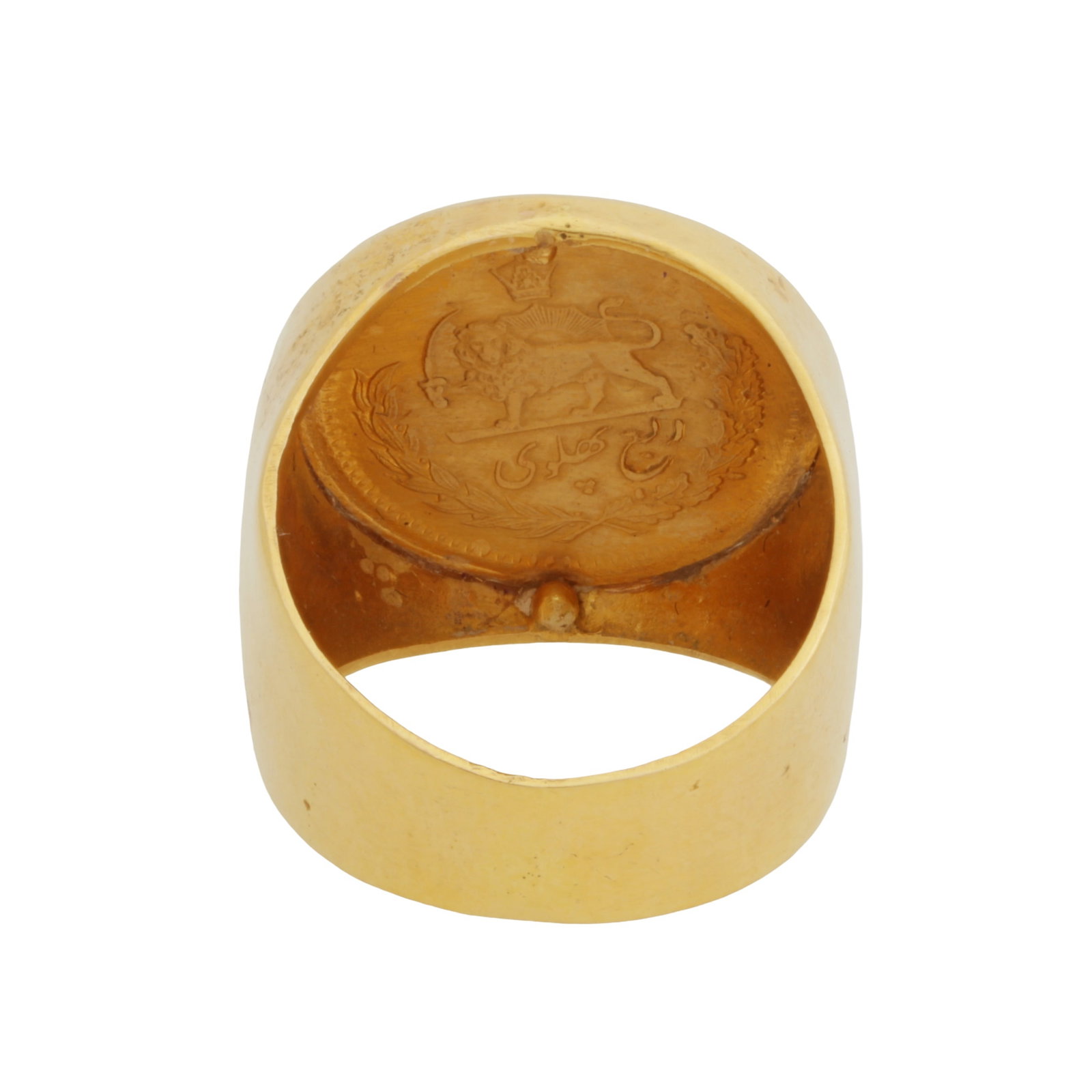 A Pahlavi coin ring Yellow metal - 3