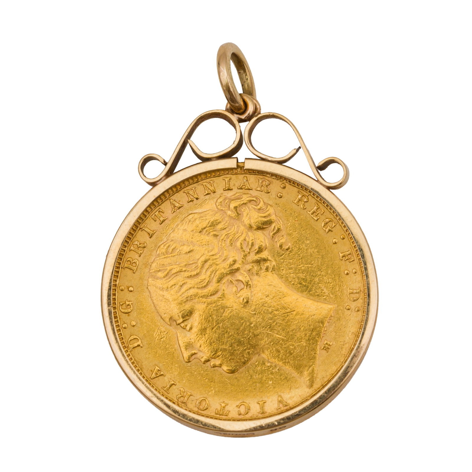 A full sovereign coin pendant 22ct and 9ct yellow gold - 2