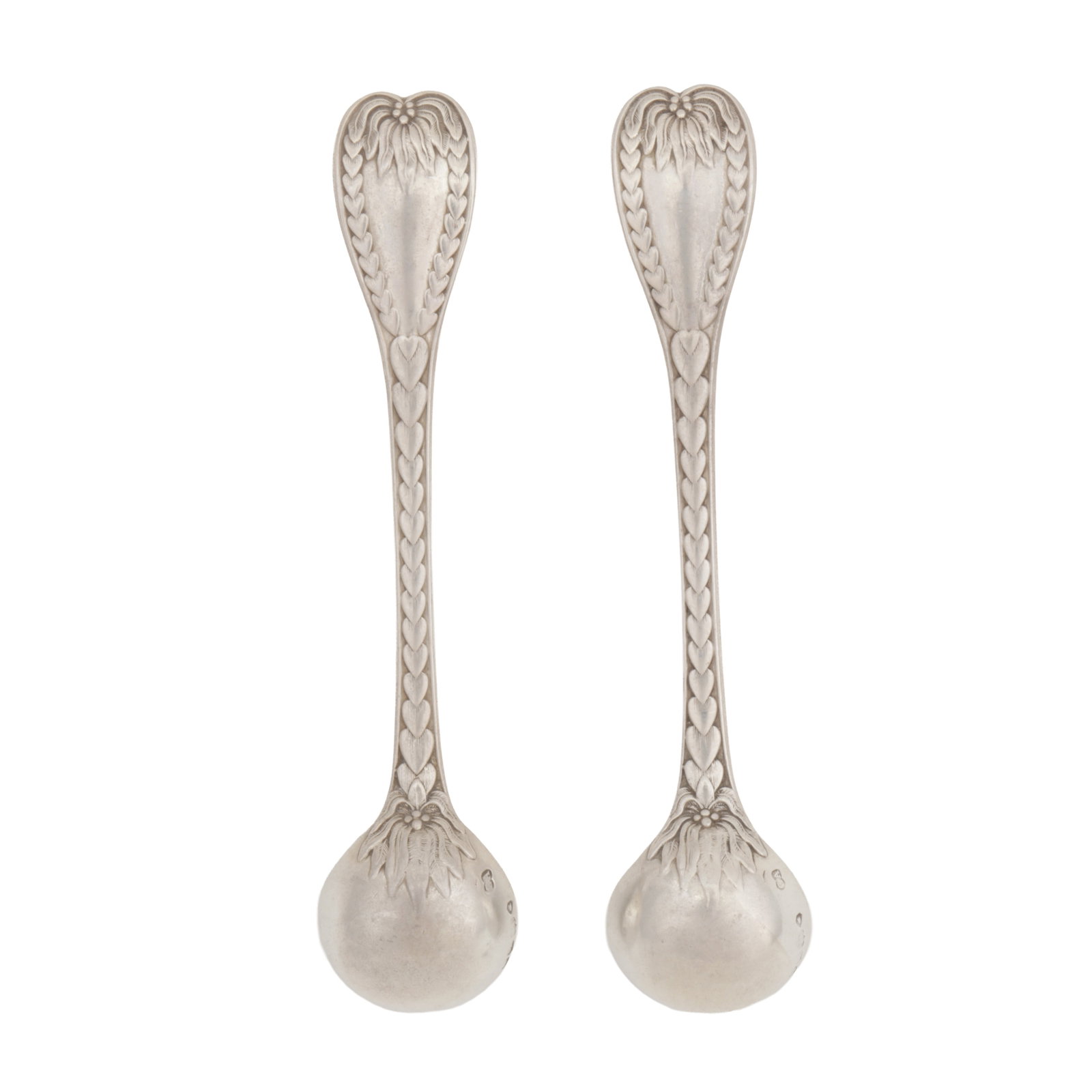 London 1865 by George Adams of Chawner and Co A pair of Victorian sterling silver salt spoons - 2