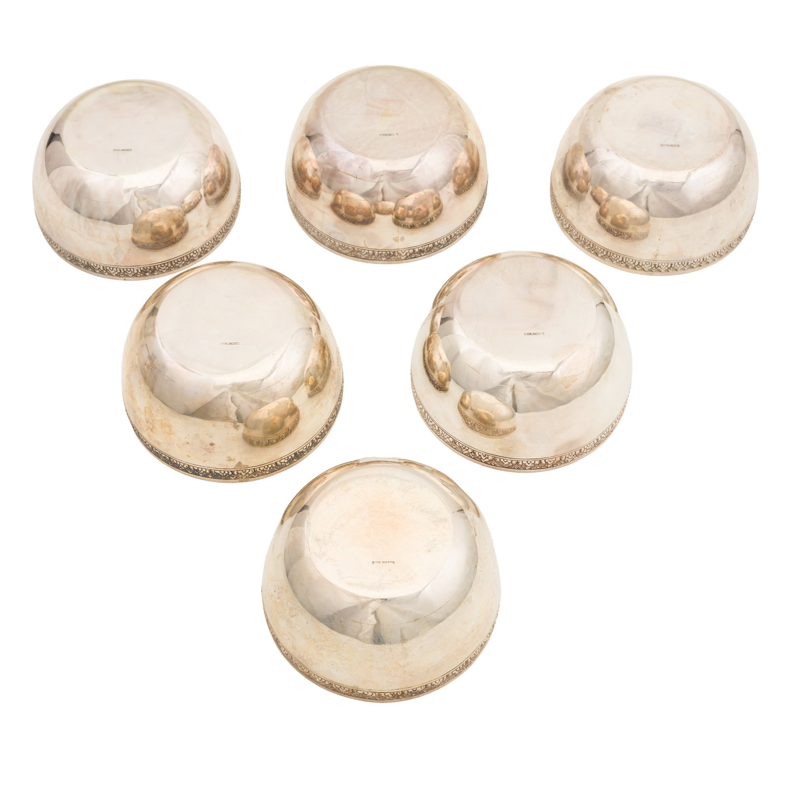 A set of six late 20th century Indian silver bowls - 2