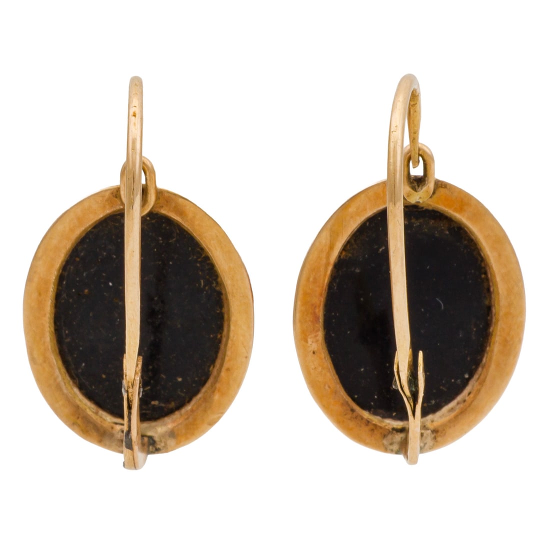 A pair of hardstone earrings Yellow metal - 2