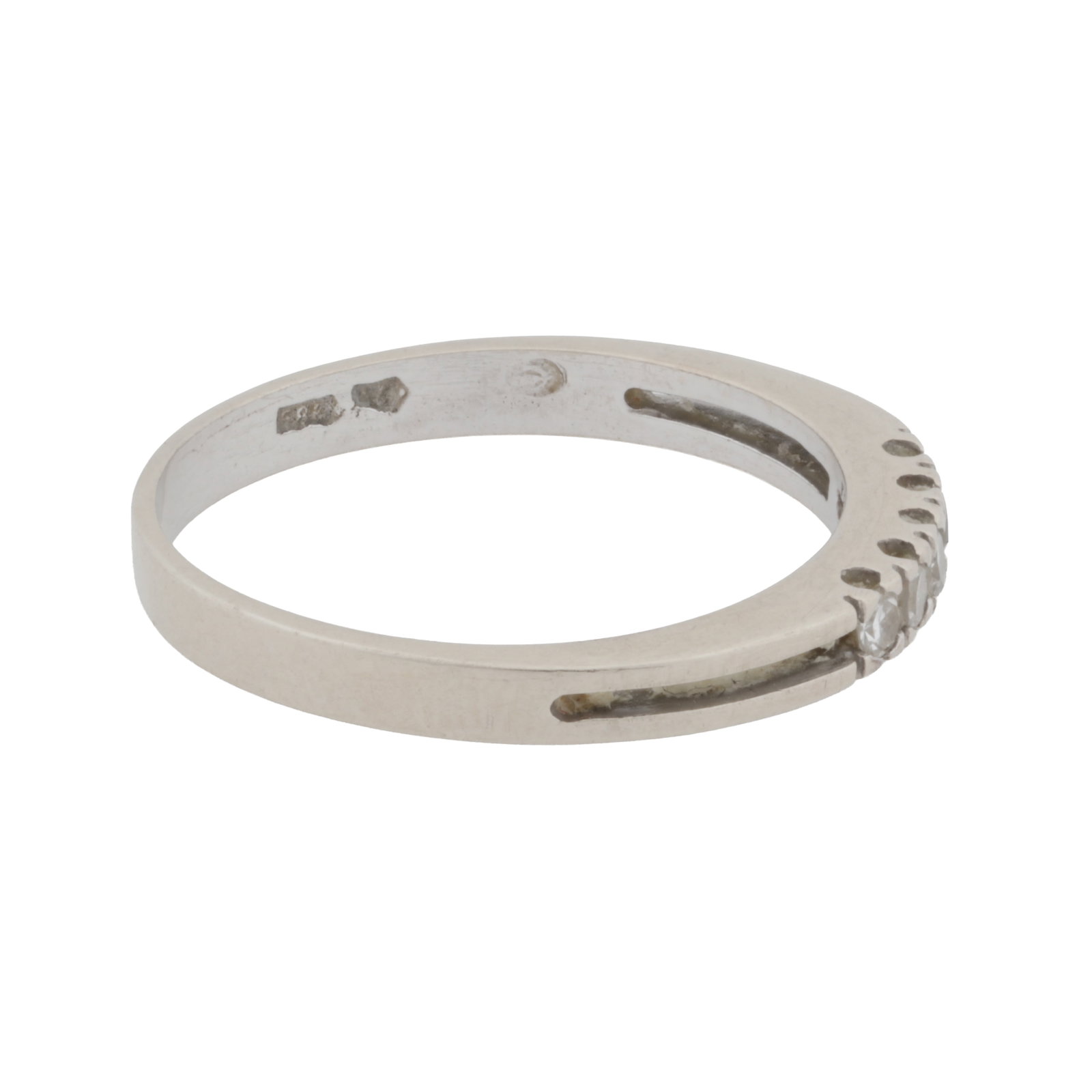A diamond five-stone ring White metal - 2