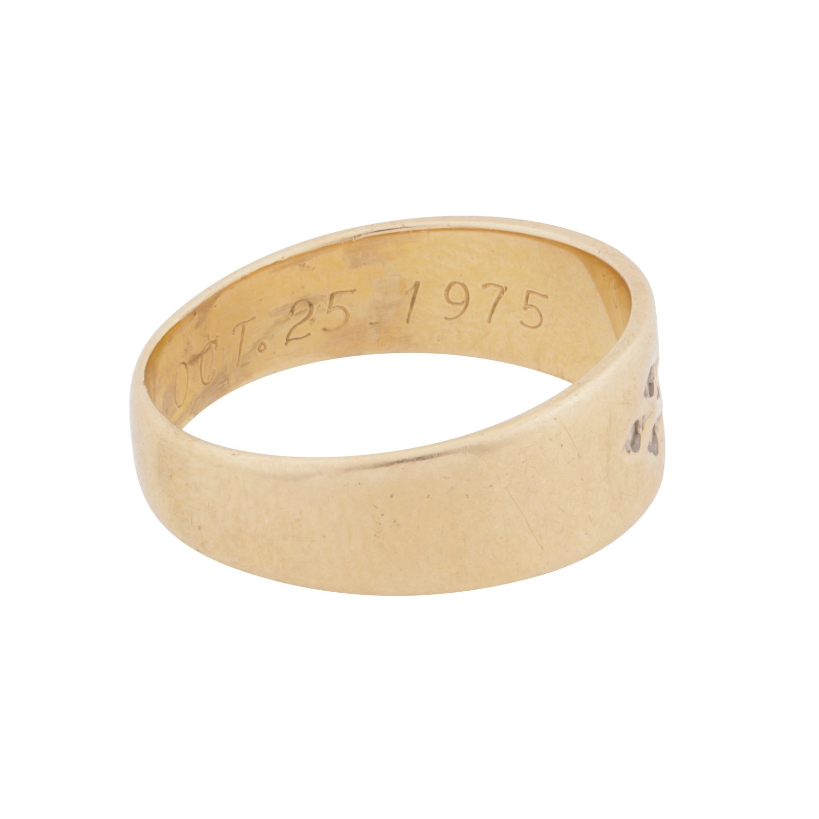 A diamond band Yellow metal - 2