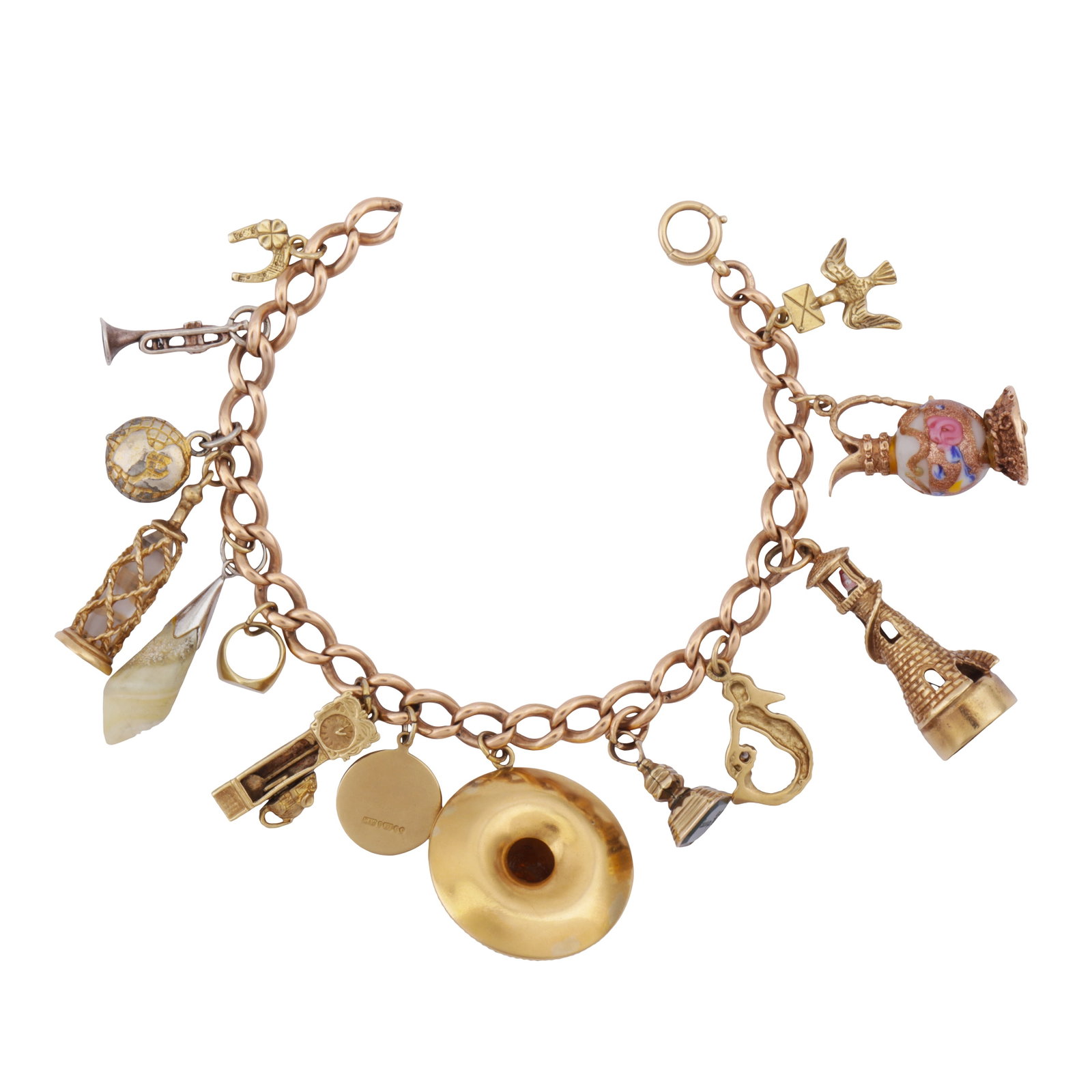 A charm bracelet Yellow metal - 2