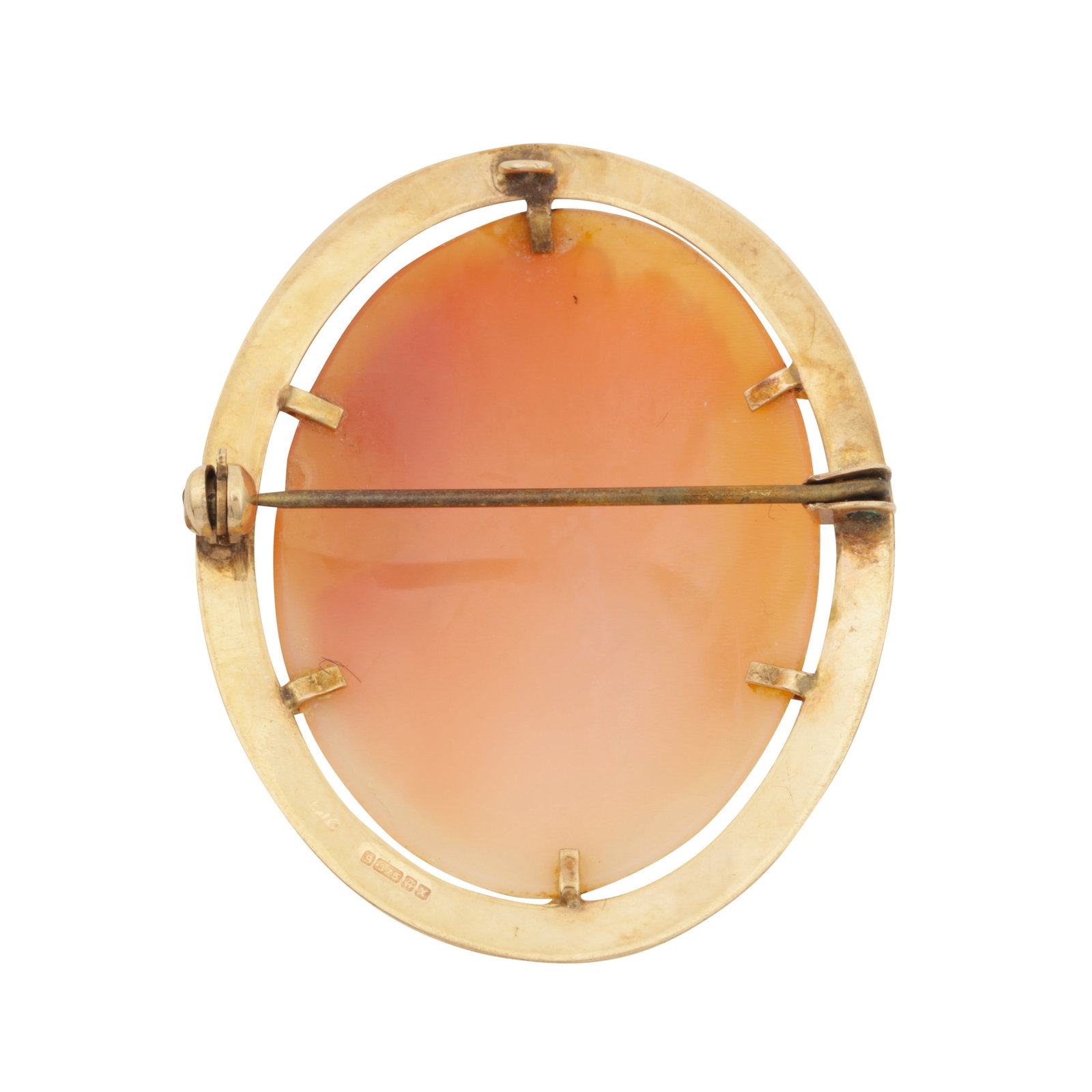 A shell cameo brooch 9ct yellow gold - 2
