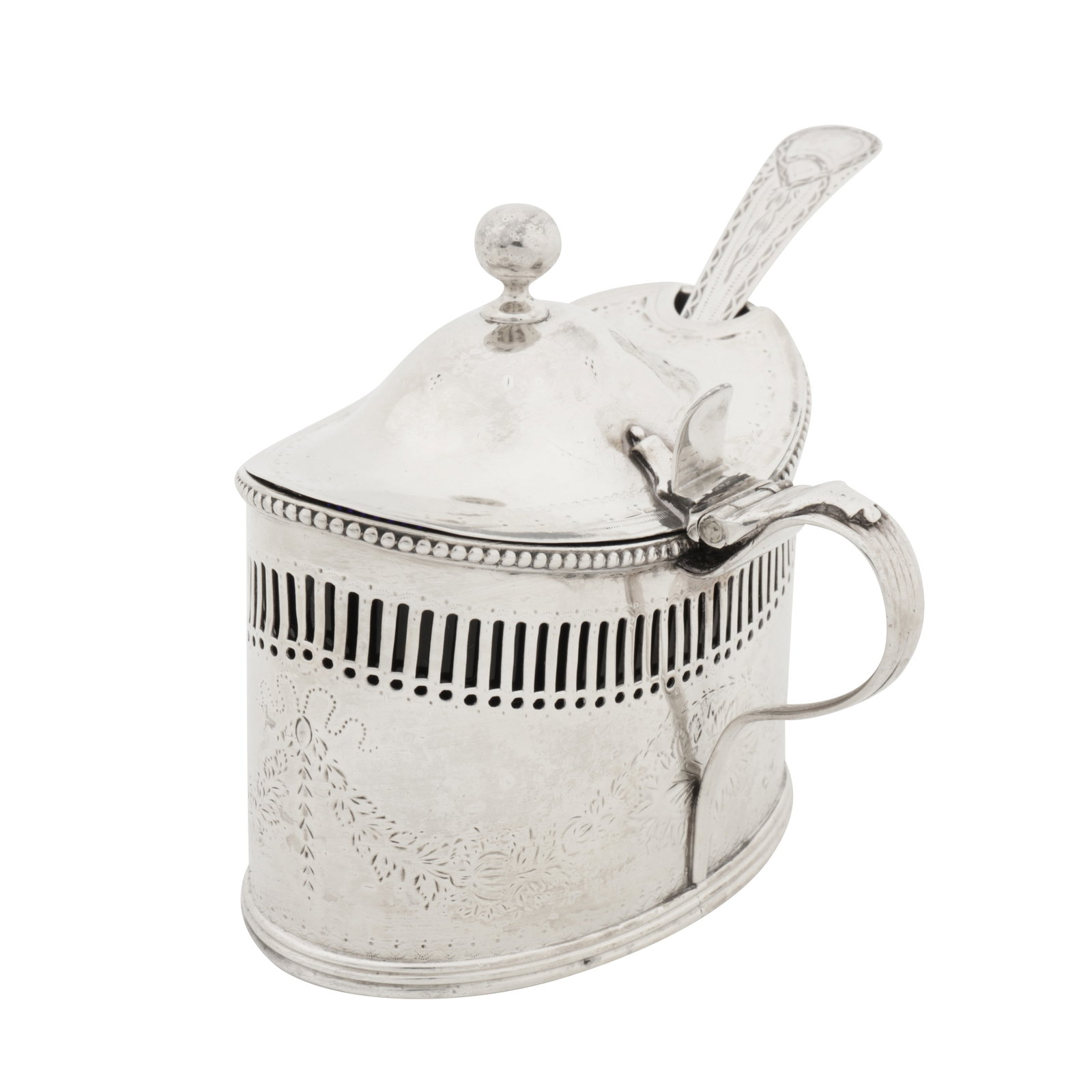 London 1787 by Robert Hennell I A George III sterling silver mustard pot - 2