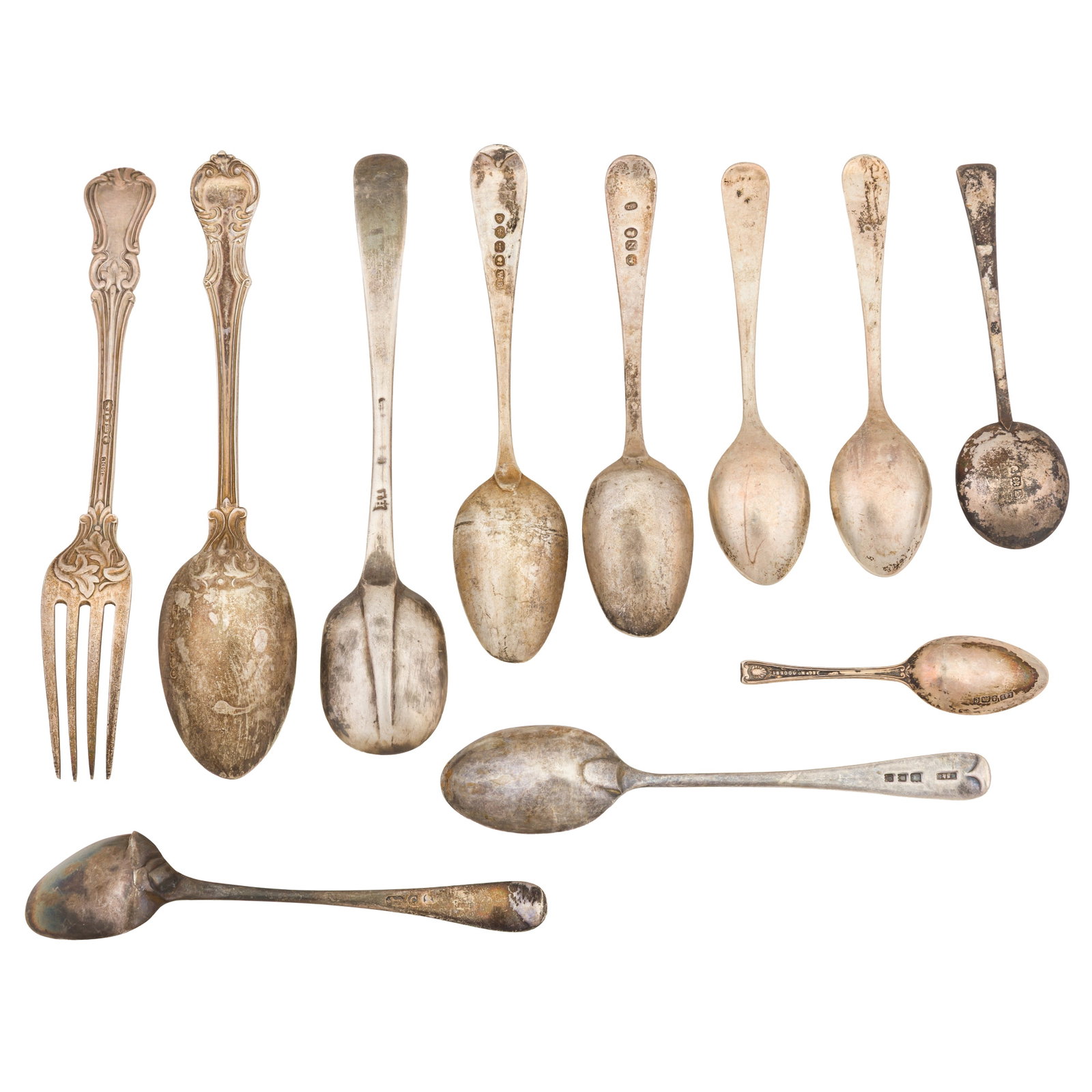 A pair of early 20th century Iraqi silver and niello teaspoons - 2