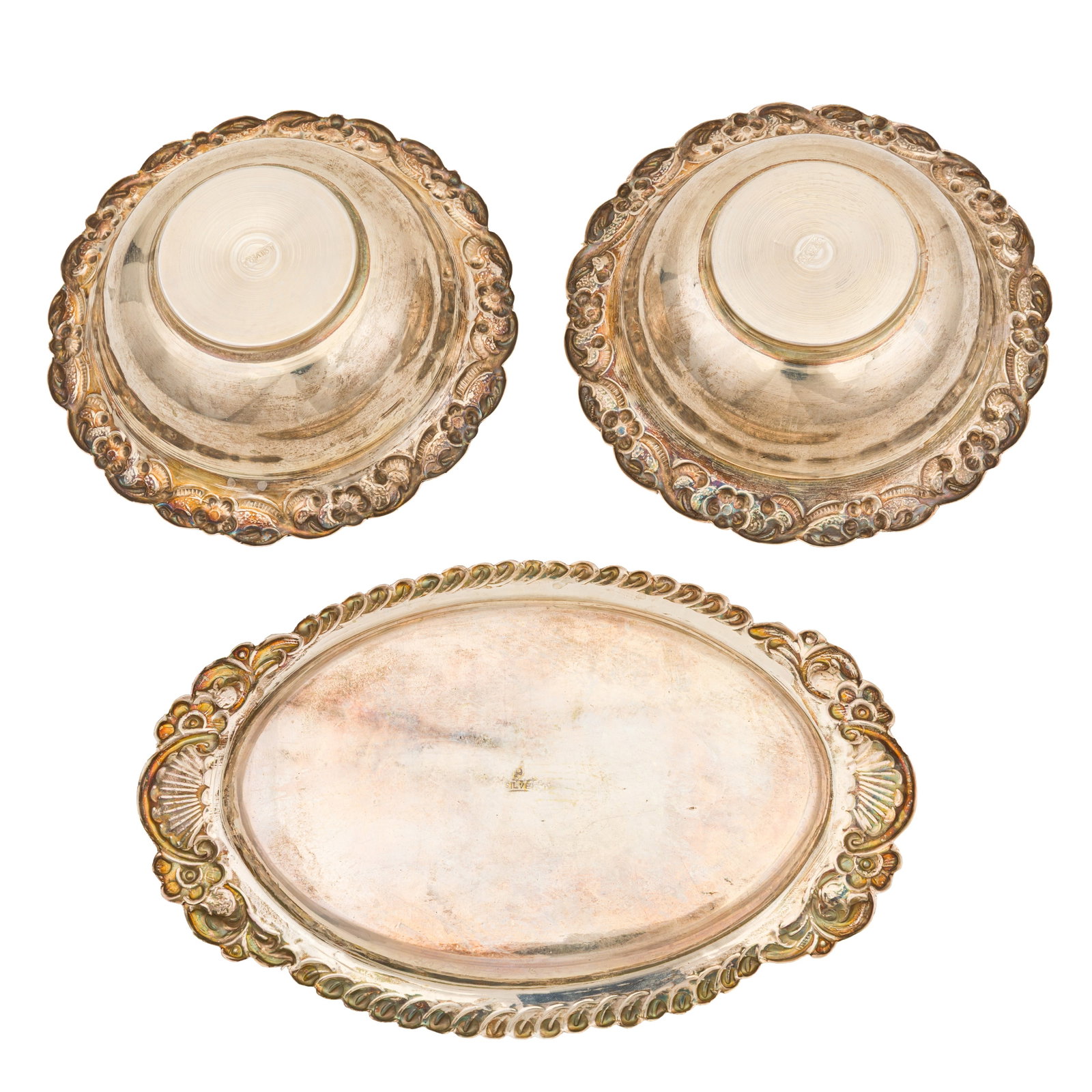 A pair of mid 20th century silver bowls, possibly Turkish - 3