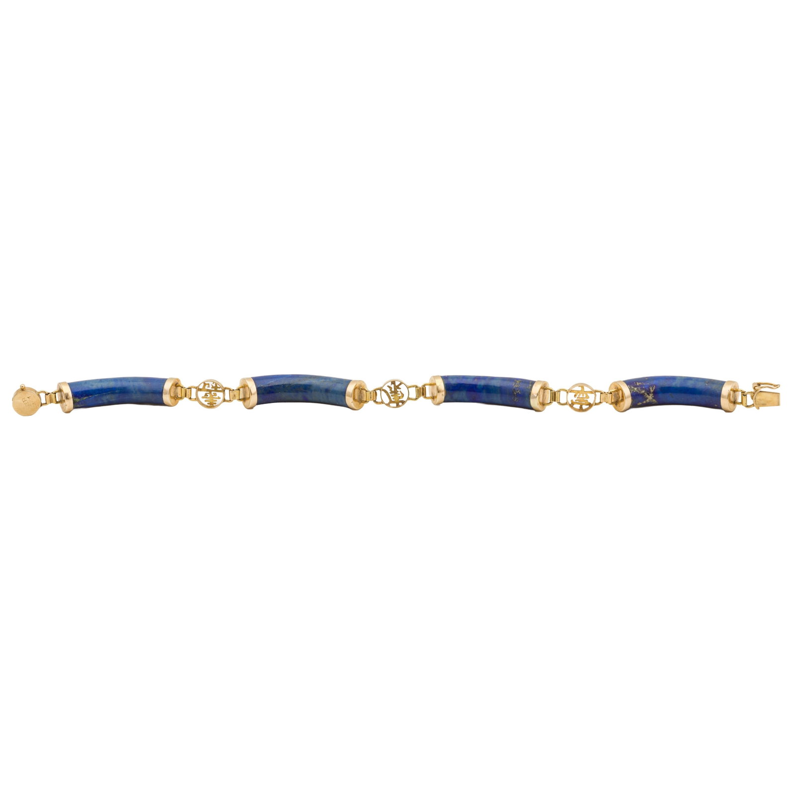A lapis lazuli bracelet Yellow metal - 2