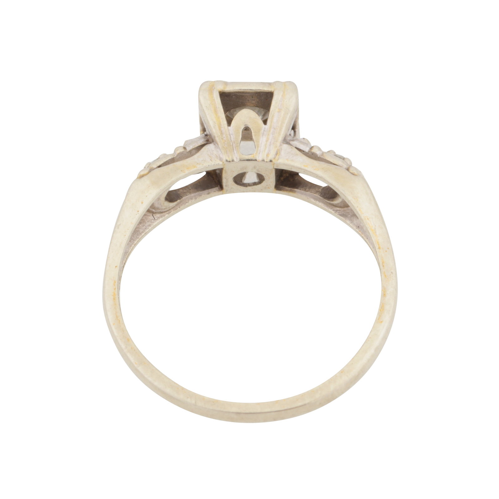 A diamond three stone ring White metal - 3