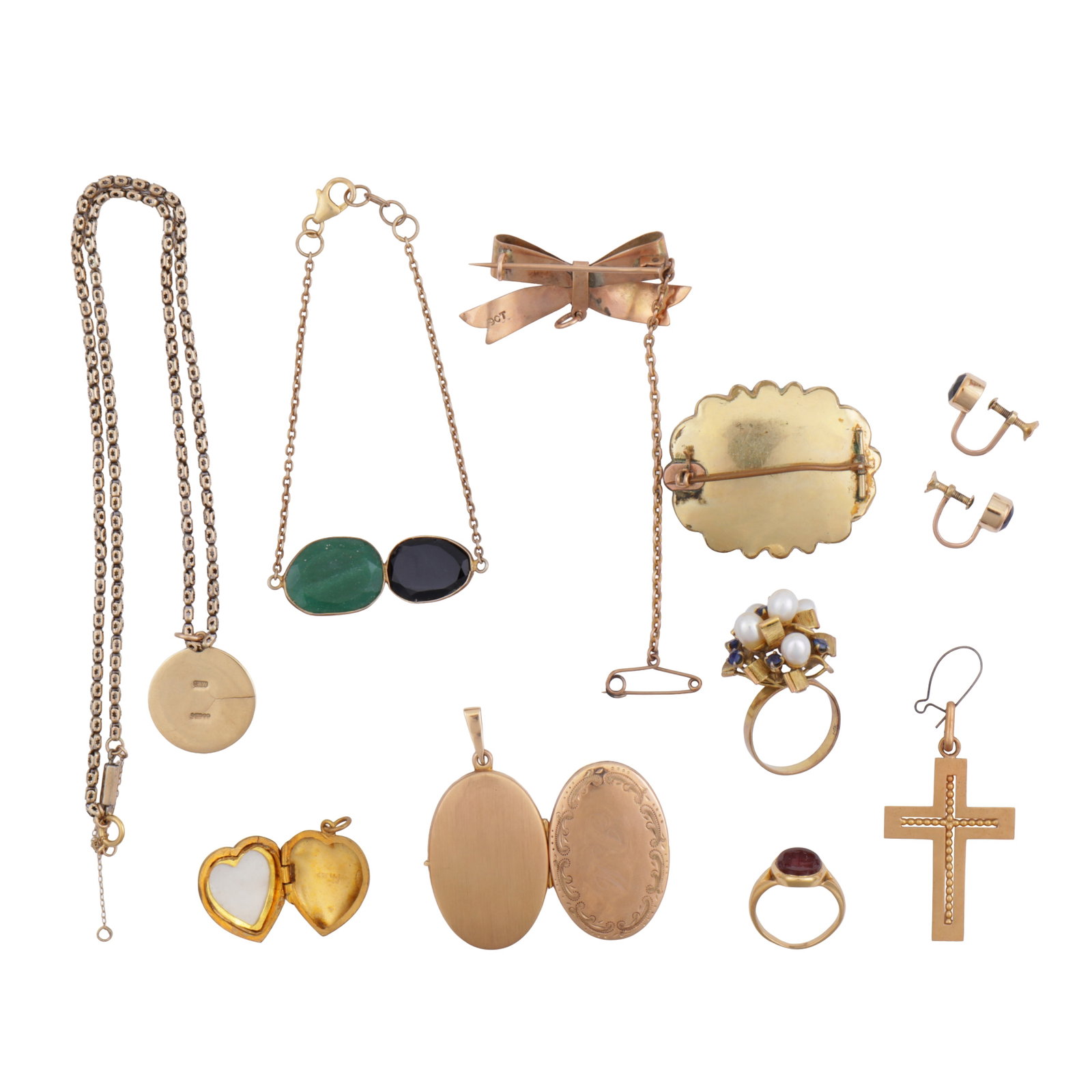 A miscellaneous group of jewellery Yellow metal - 2