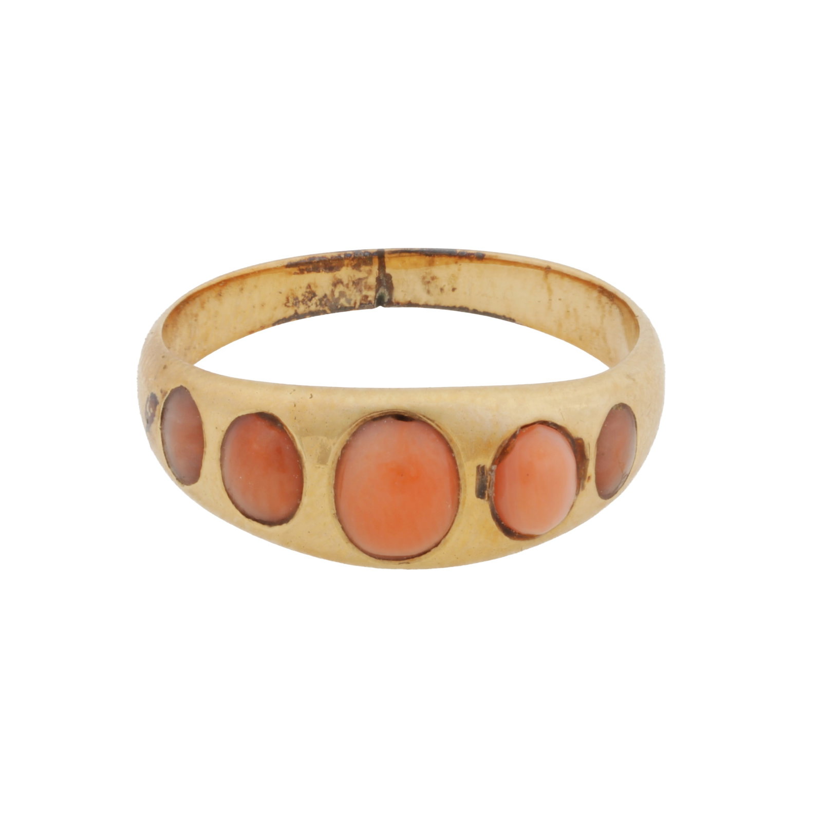 A coral ring with a Wilson and Butler brooch Yellow and white metal - 2